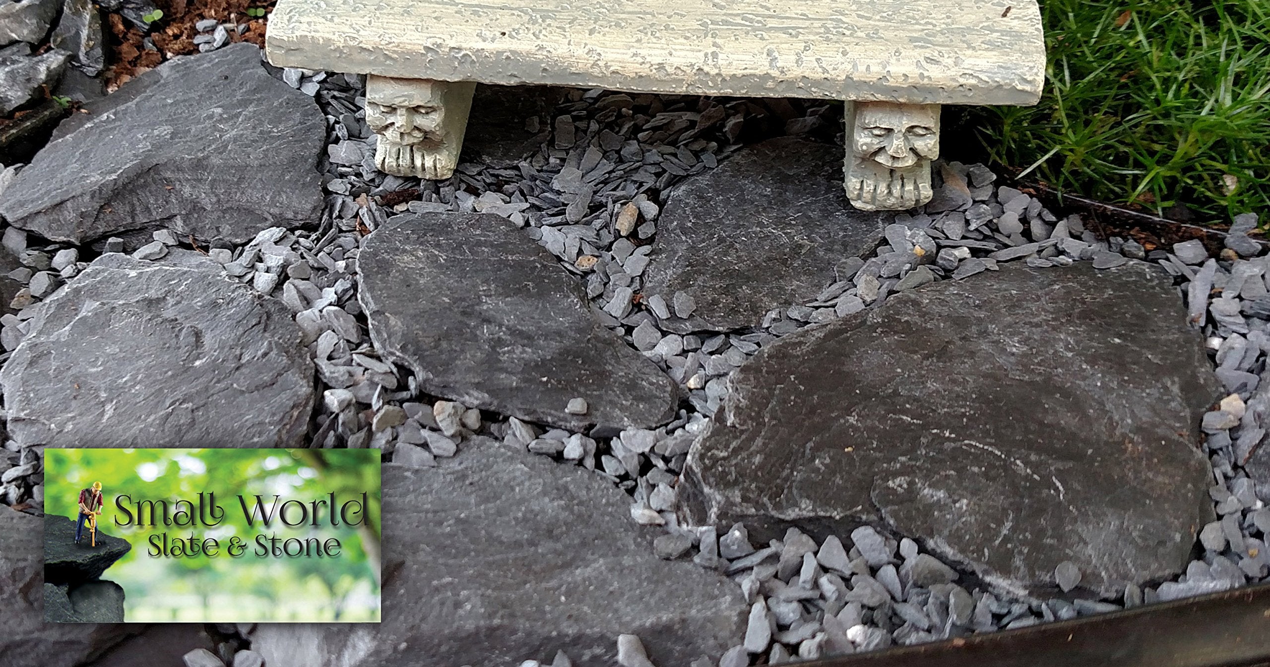 Natural Slate Stone -1 To 3 Inch Rocks For Miniature Or Fairy Garden, Aquarium, Model Railroad & Wargaming (2)