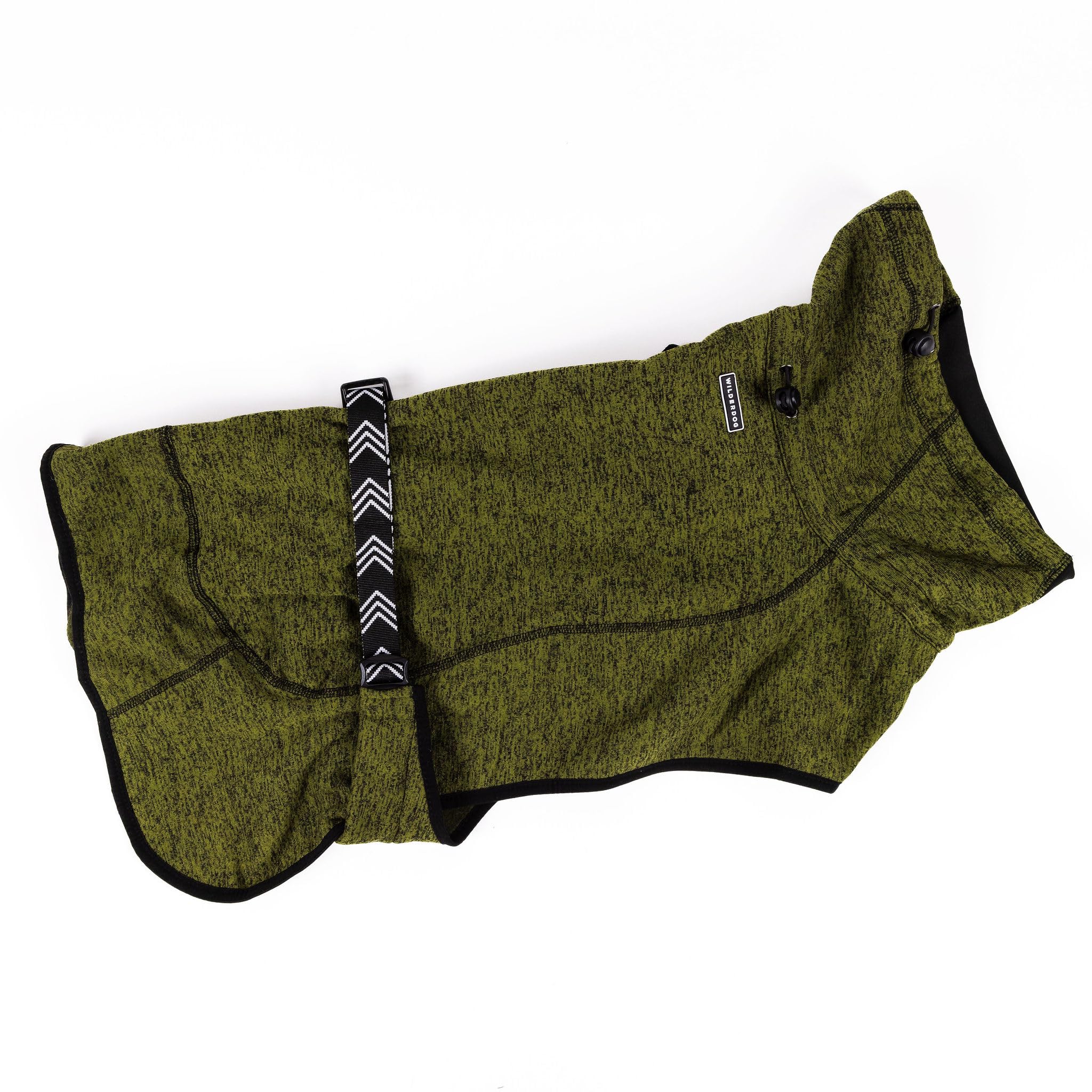 Wilderdog Fleece Dog Jacket With Neoprene Neck Gaiter - Large - Olive