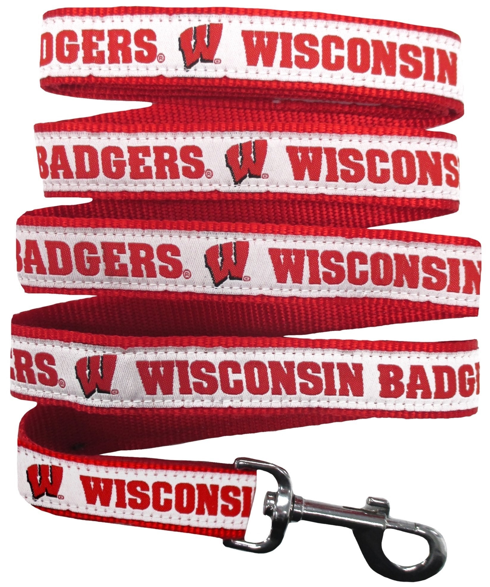Ncaa Pet Leash, Medium, Wisconsin Badgers, Shiny & Colorful Leash For Dogs & Cats Licensed By The Ncaa