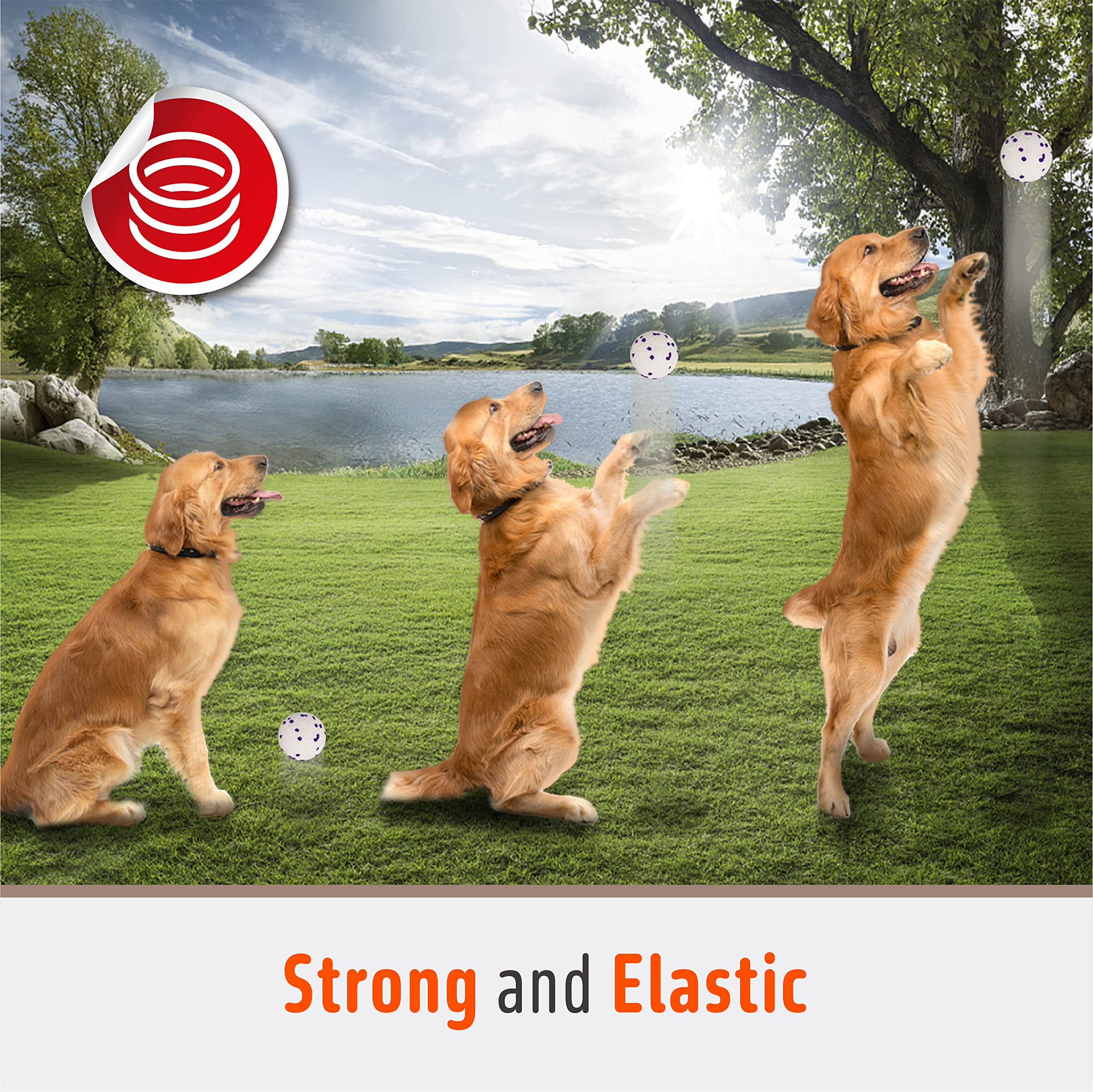 Fofos Dog Balls Chew Toys Tennis Ball For Aggressive Chewers Teething Molar Toys Water Toy Interactive Fetch Balls Gift Set For