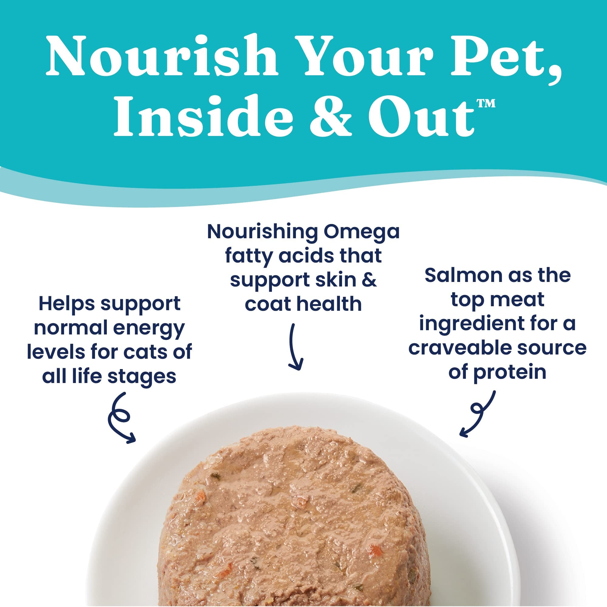 Solid Gold Tropical Blendz Salmon Pate in Coconut Oil - Nutrient-Rich Wet Cat Food for All Life Stages, 16 Pack