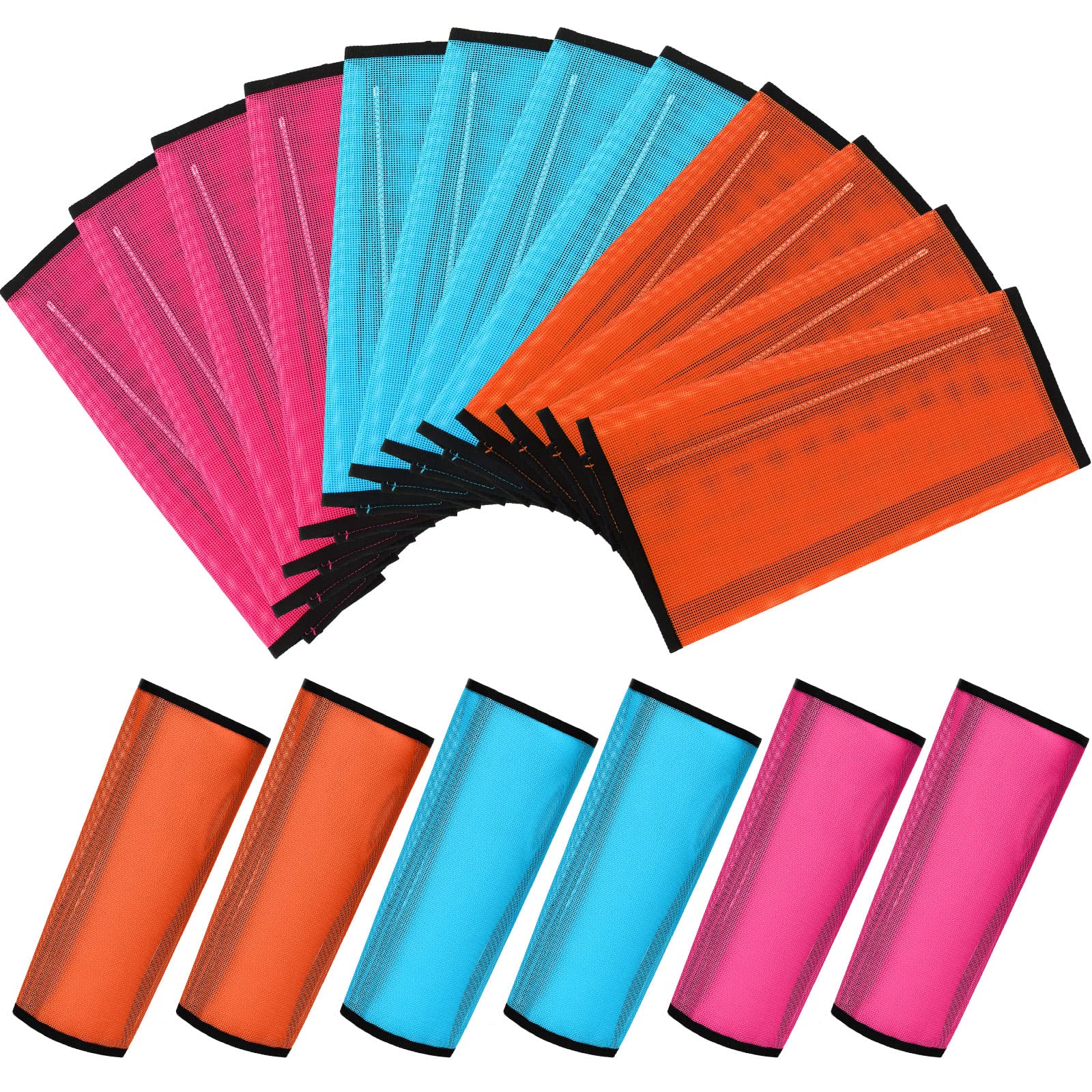 Jexine 12 Fly Boots for Horse Set of 12 Loose Breathable Mesh Horse Fly Sheets Protective Horse Leg Wraps Leggings for Preventin