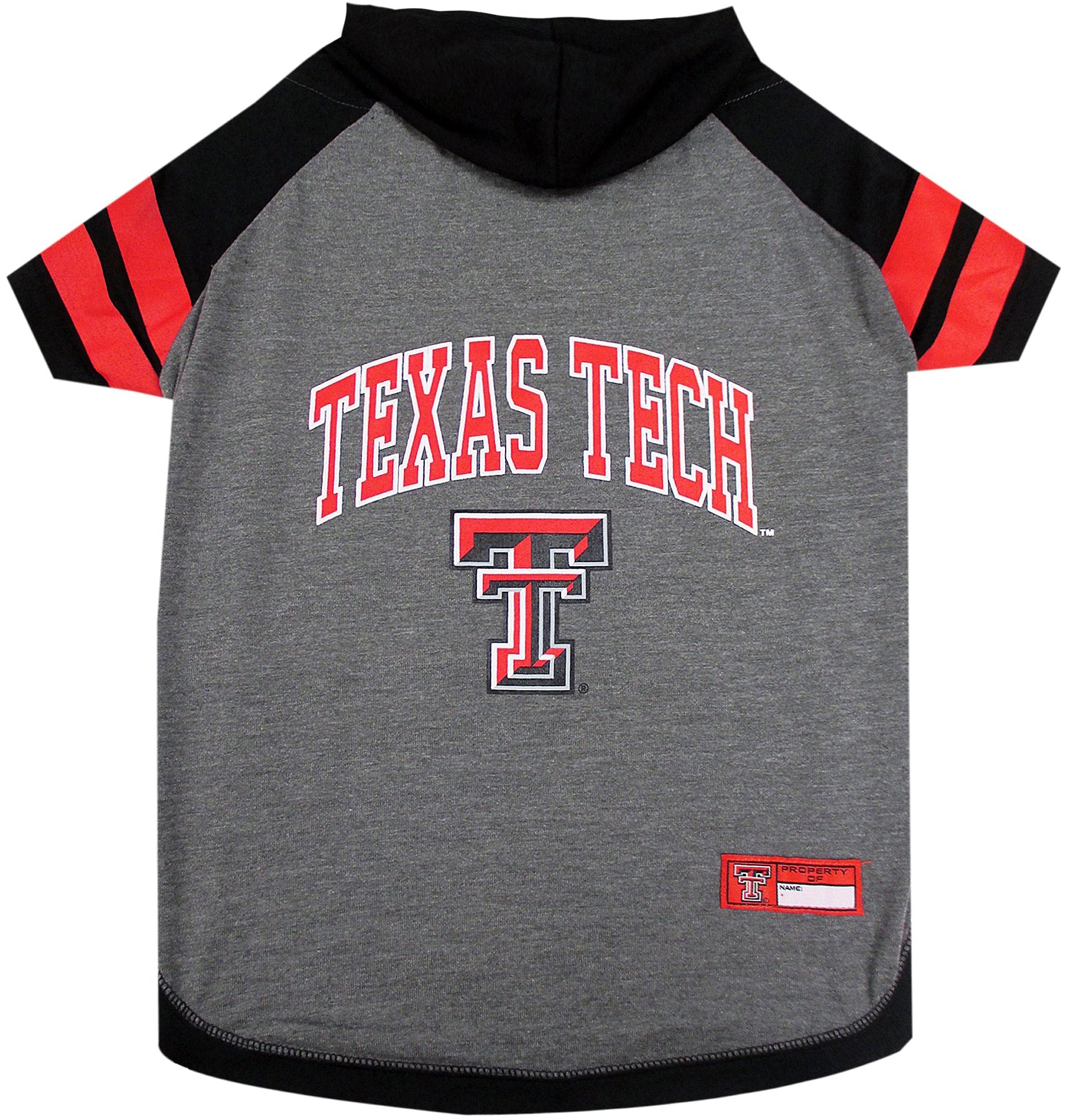 NCAA Texas TECH RED Raiders Hoodie for Dogs & Cats, Large Collegiate Licensed Dog Hoody Tee Shirt. Sports Hoody T-Shirt for Pets