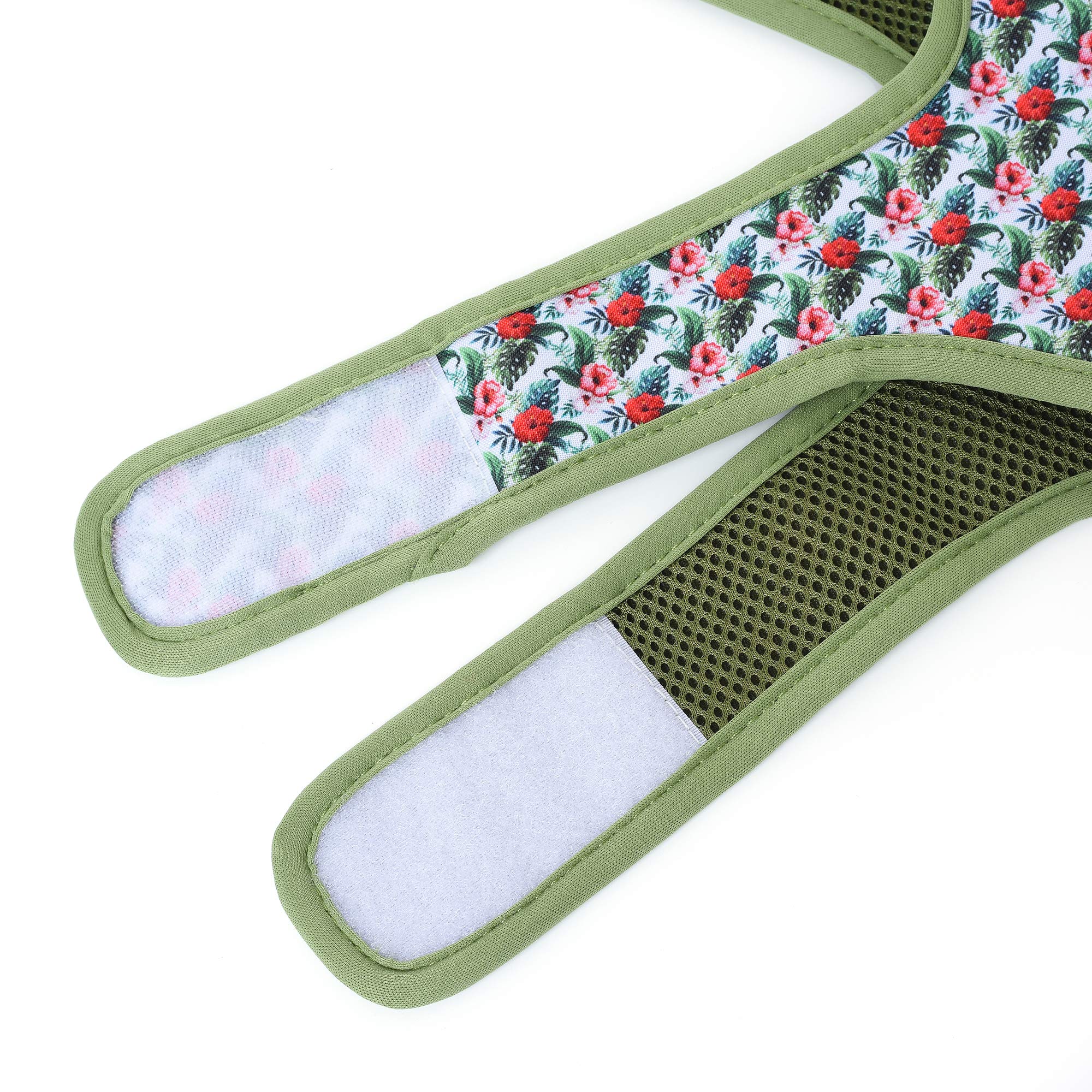 Mile High Life | Easy Get On Air Mesh Vest Harness | Spring Floral Collection | Adjustable Easy Closures Both Neck And Chest |20 Lbs Small Dogs & Cats | Wild Rose | Xs Chest Size (14'-16')