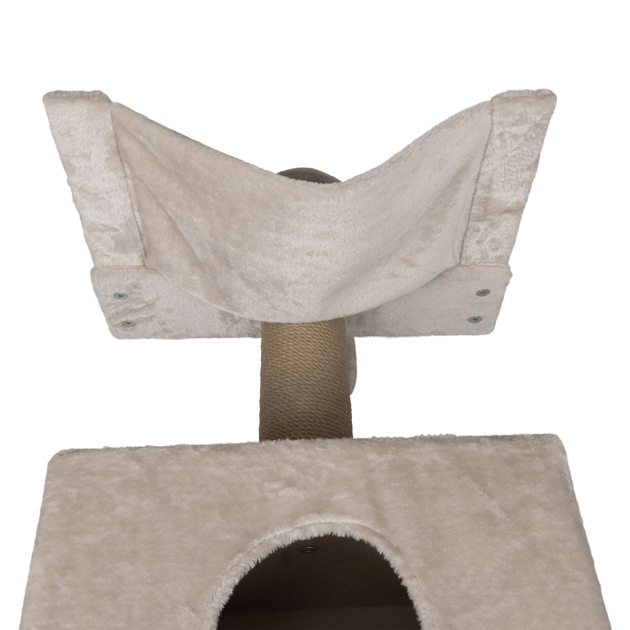 Trixie Dayna 59.8-In Wall Mounted Cat Tree With Scratching Posts, Condo, Hammock, And Two Platforms, Greige-Brown