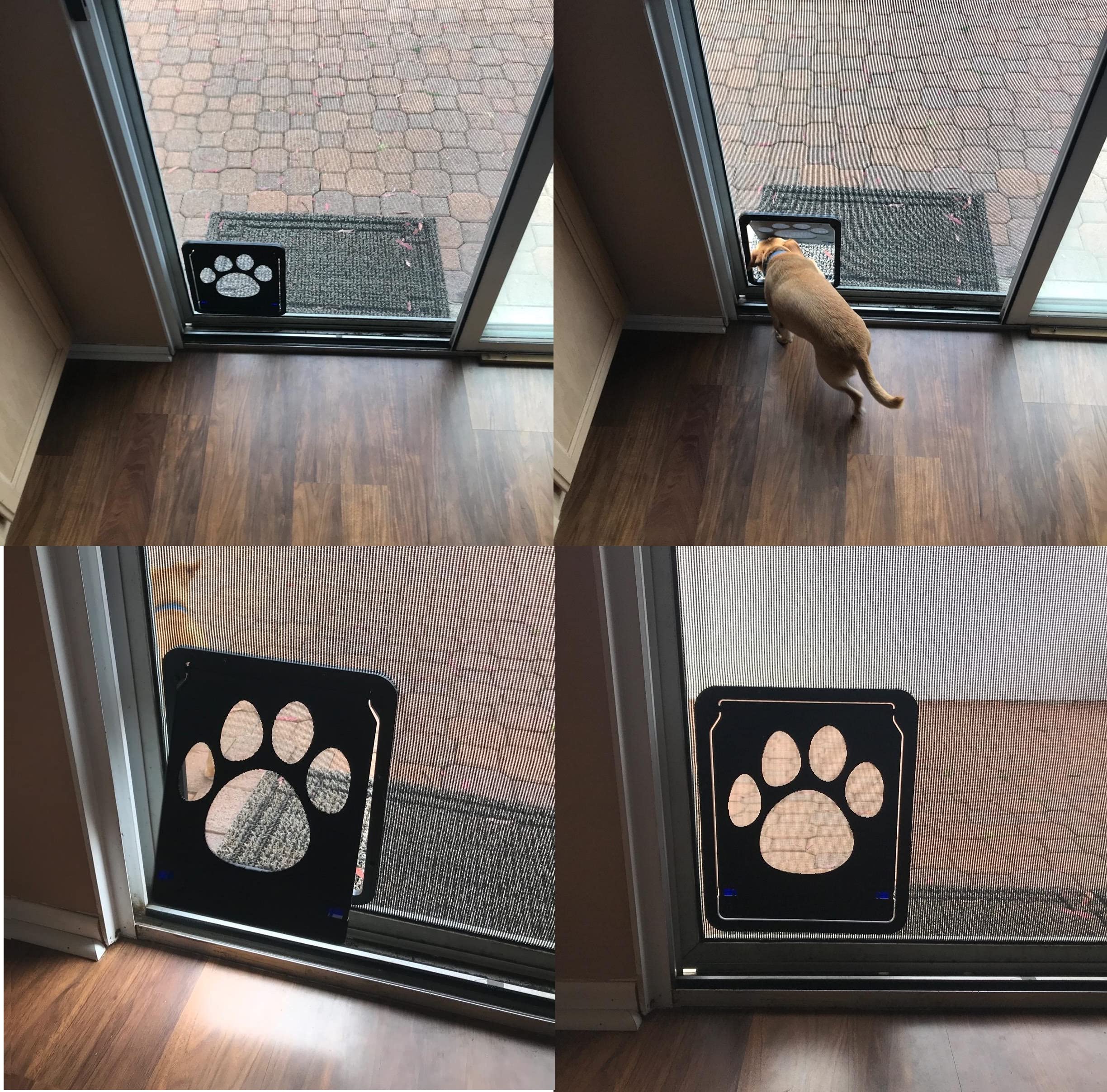 Petleso Dog Door For Screen Door, Large Dog Door For Sliding Door Insert Dog Screen Door, Large 12'*14'