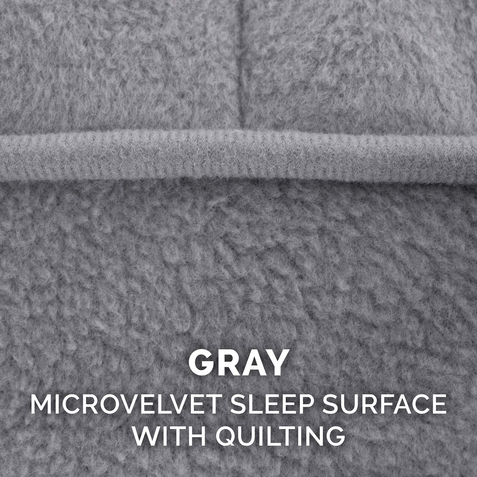 Furhaven Microvelvet Replacement Dog Bed Cover, Jumbo Gray Contour Luxe Lounger, Machine Washable, 45L x 30W x 0.3Th