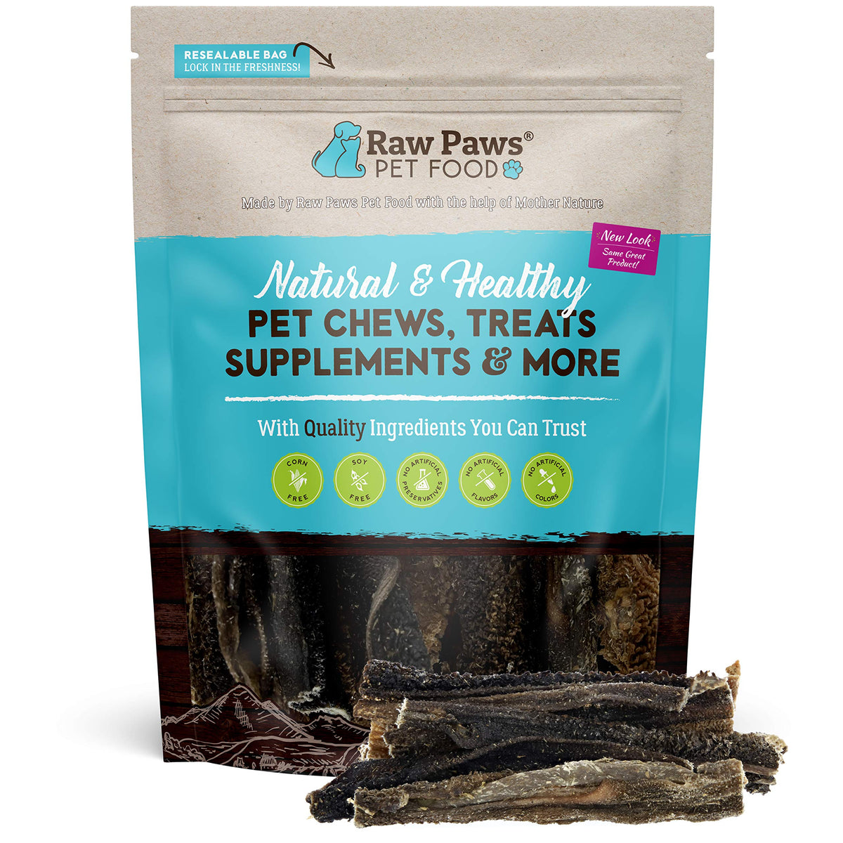 Raw Paws Green Lamb Tripe Sticks For Dogs, 25-Pack - Single Ingredient, Crunchy Green Tripe Lamb Dog Treats - Grass-Fed, Free Range Dehydrated Lamb Tripe For Dogs All Natural Dog Chews