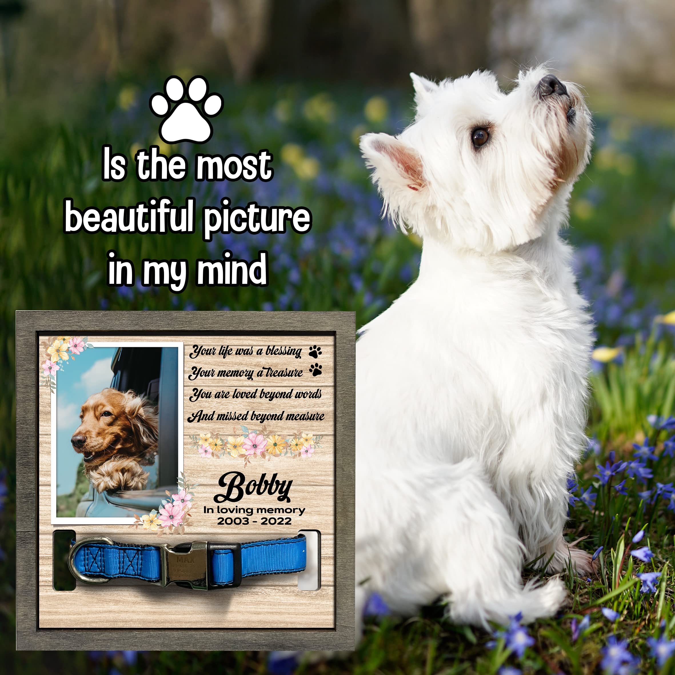 Bfigift Memorial Gifts Customized Dog Picture Frame Dog Loss Sympathy Gift Personalized Dog Gifts Memorial Plaques Personalized For Dogs That Passed Cat Memorial Picture Frame Best Dog Ever Gifts
