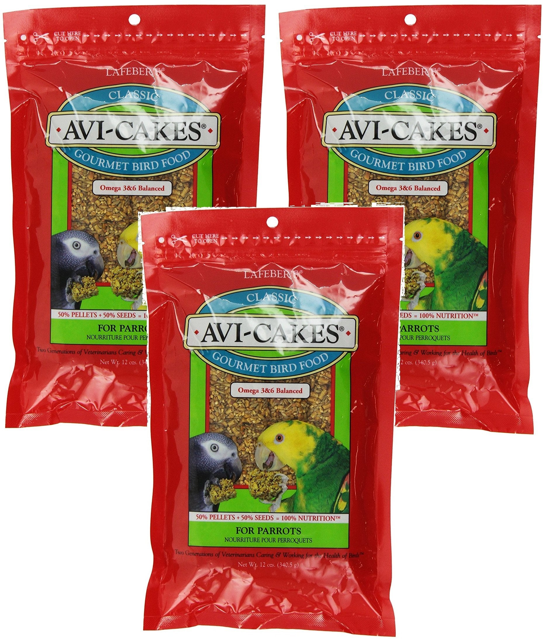 (3 Pack) LafeberS Classic AviCakes For Parrots
