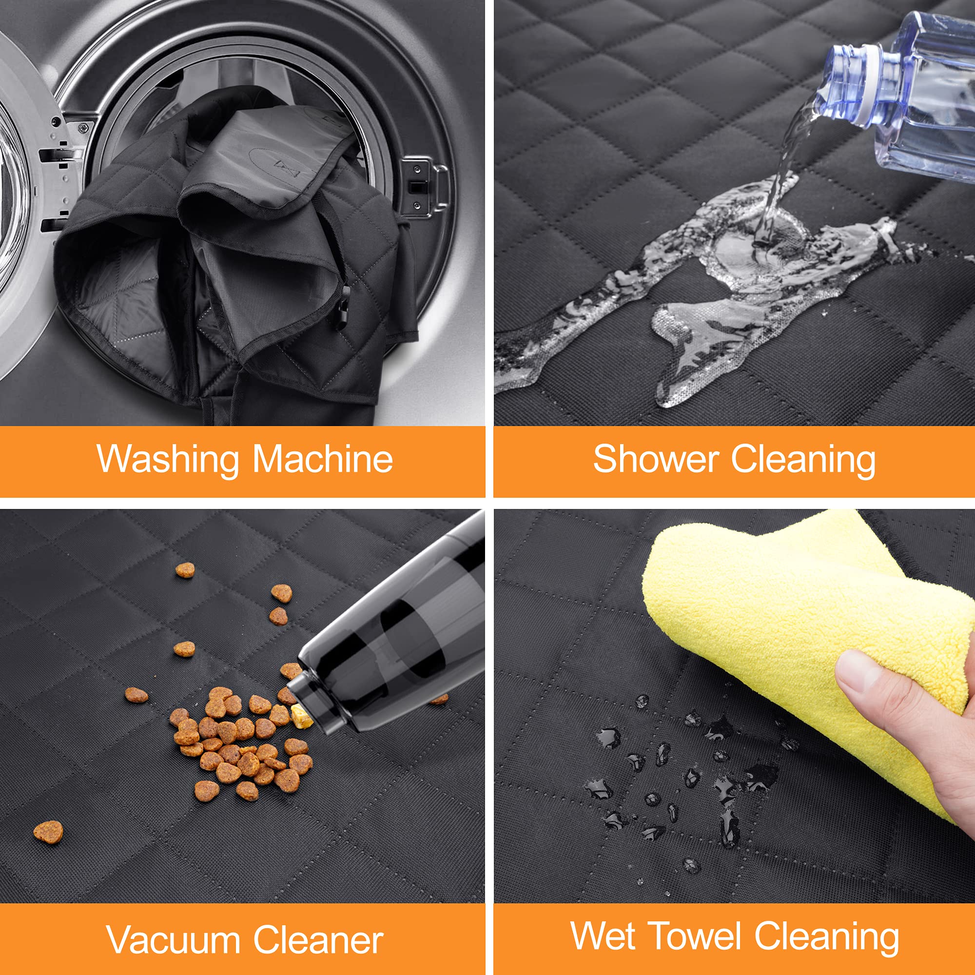 Gxt Dog Back Seat Cover Protector For Cars Suv And Trucks With Mesh Window, Scratchproof Nonslip And Waterproof Material(Black)