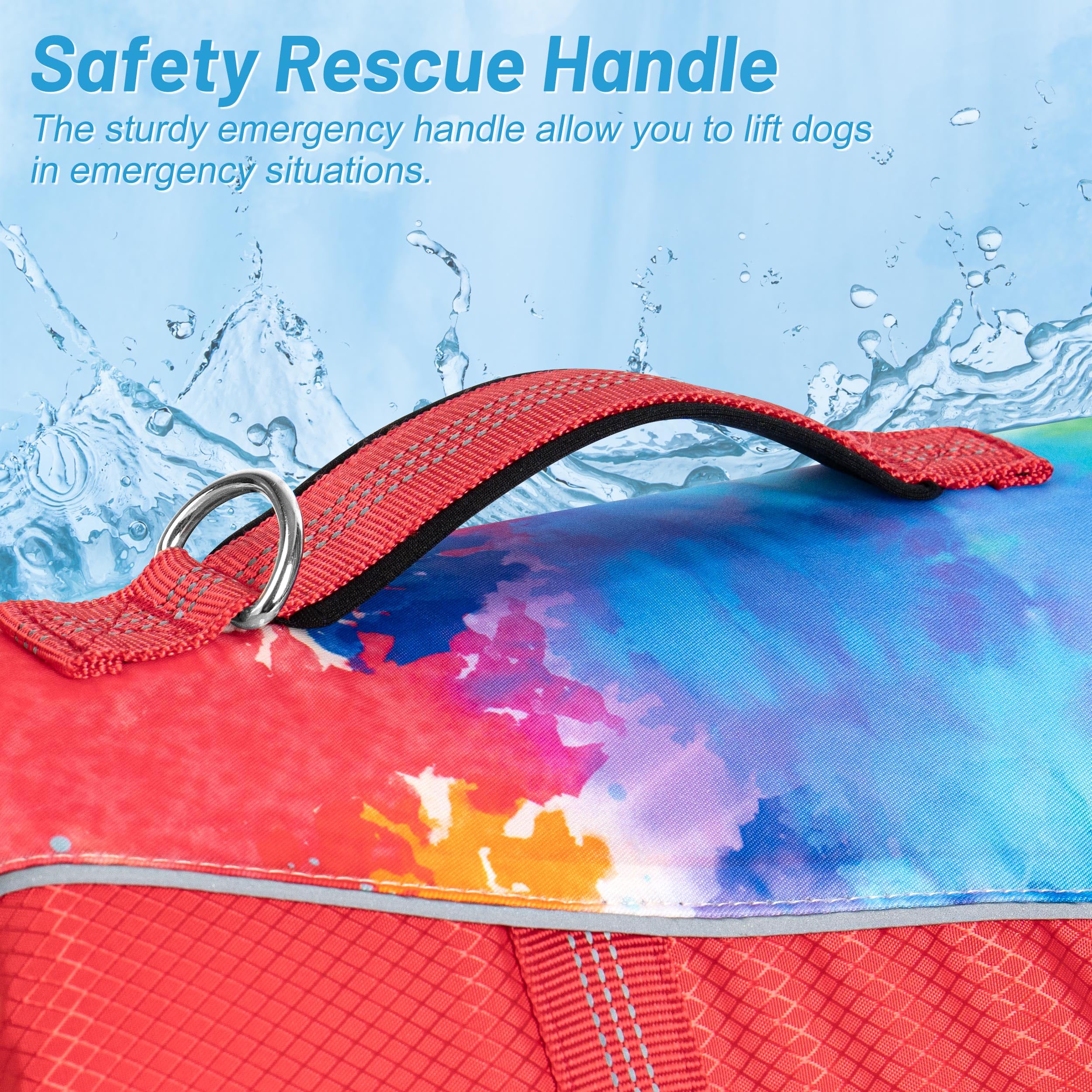 Cyeollo Dog Life Jacket For Swimming & Boating, Reflective Pet Safety Vest With Chin Float, Adjustable For Small To Large Dogs,