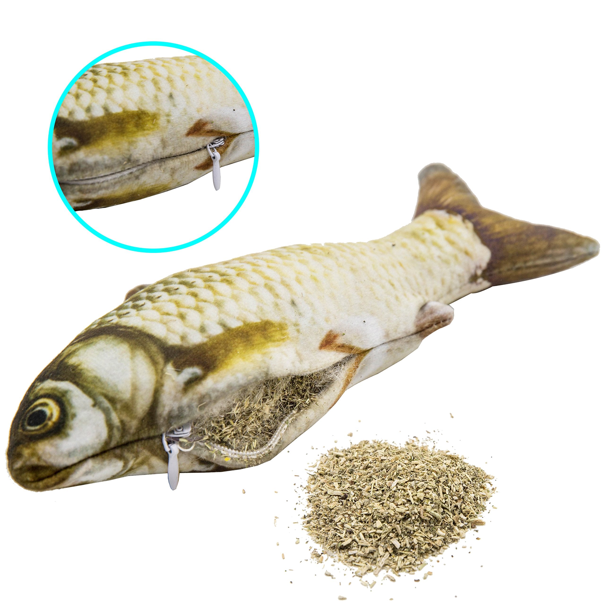 Youngever 7 Cat Toys Assortment With 5 Refillable Catnip Fish Cat Toys And 2 Catnip Fur Mouse Cat Toys, Extra Catnip For Refill, For Cat, Puppy, Kitty, Kitten, Ferret, Rabbit