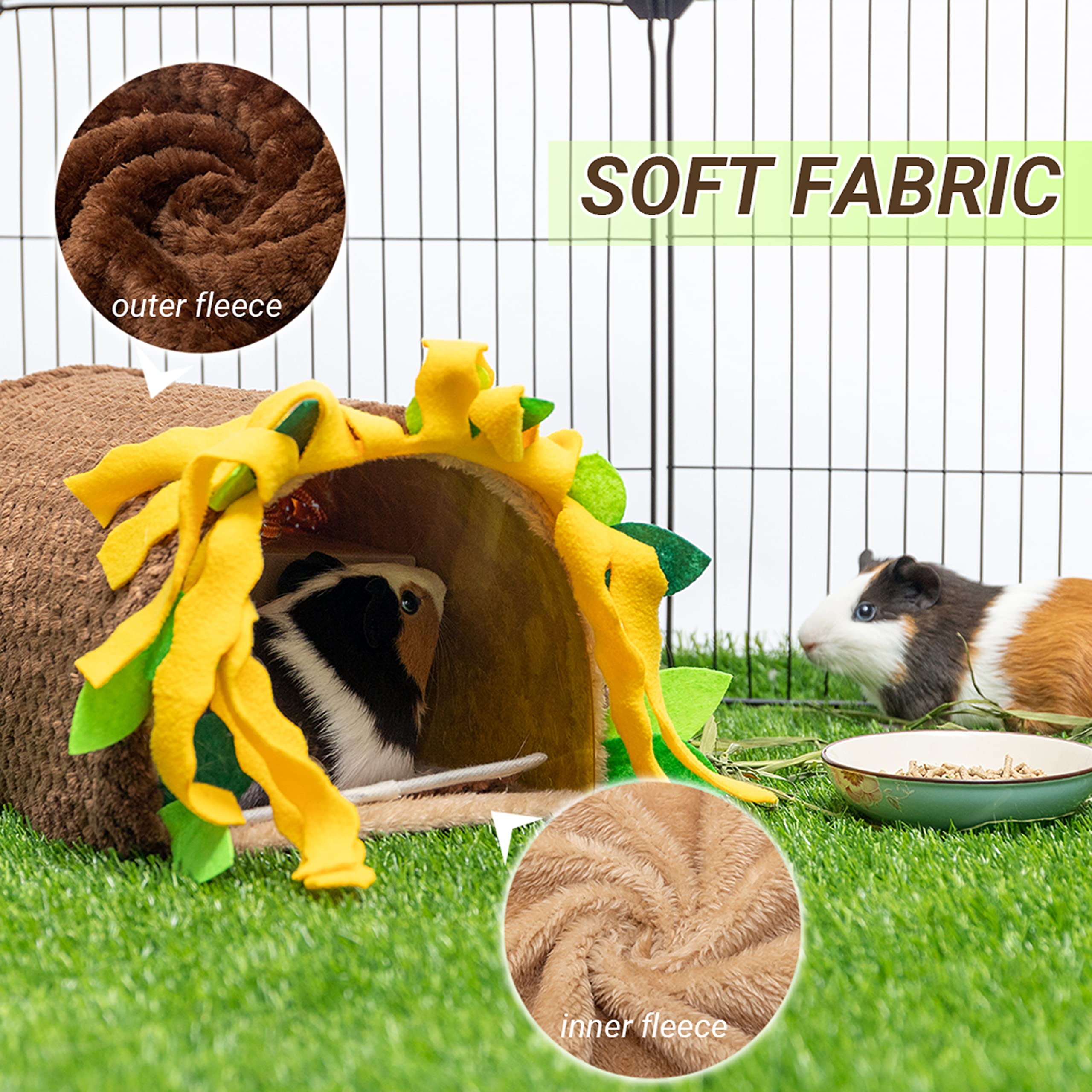 Guinea Pig Tunnel House - Small Animal Hideout Tube Cage House For Hamster Rat Mice Parrot Chinchilla Hedgehog Flying Squirrel -