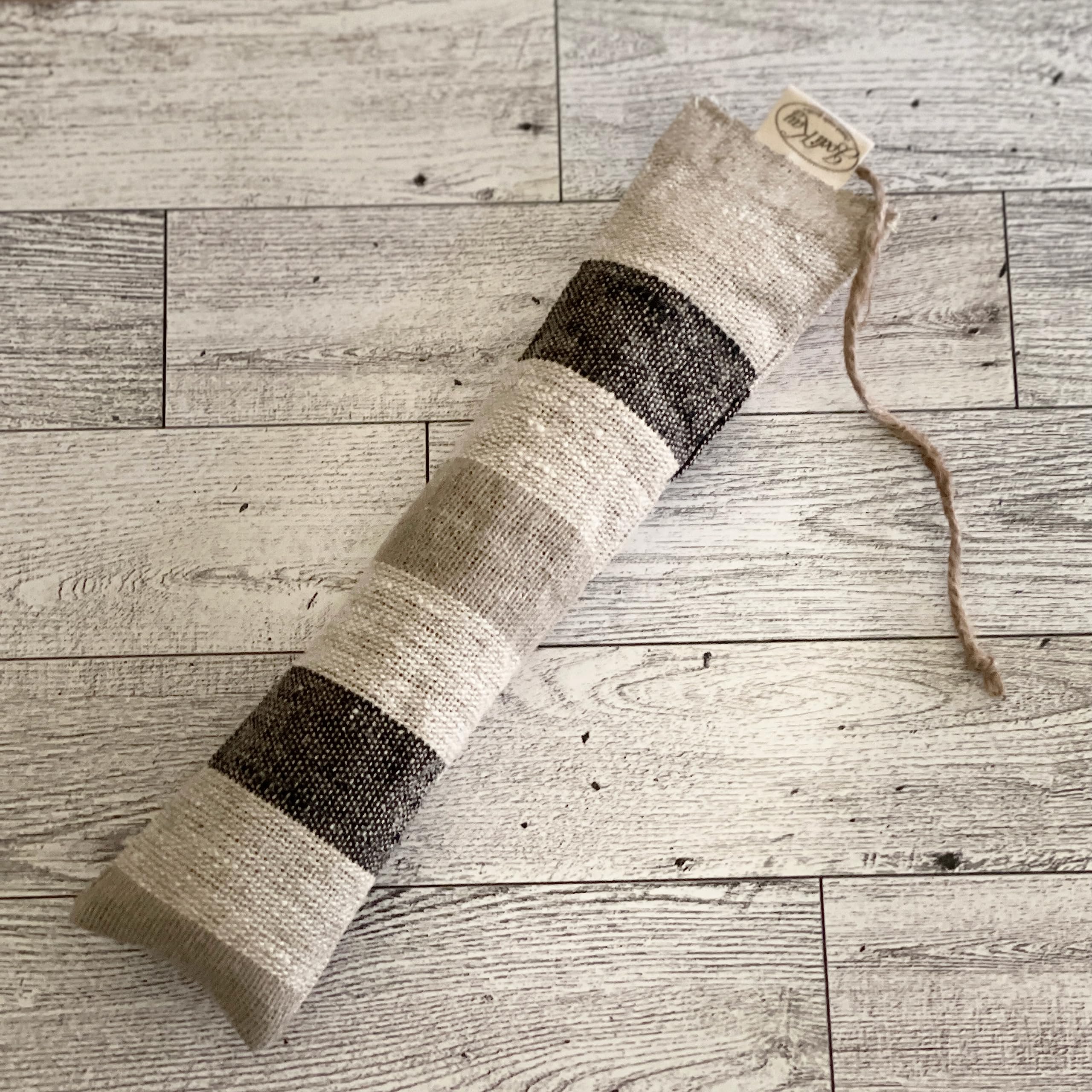 All Natural Kitty Catnip Kicker Handmade Cat Toy (9 Inch, Black & Brown Stripe)