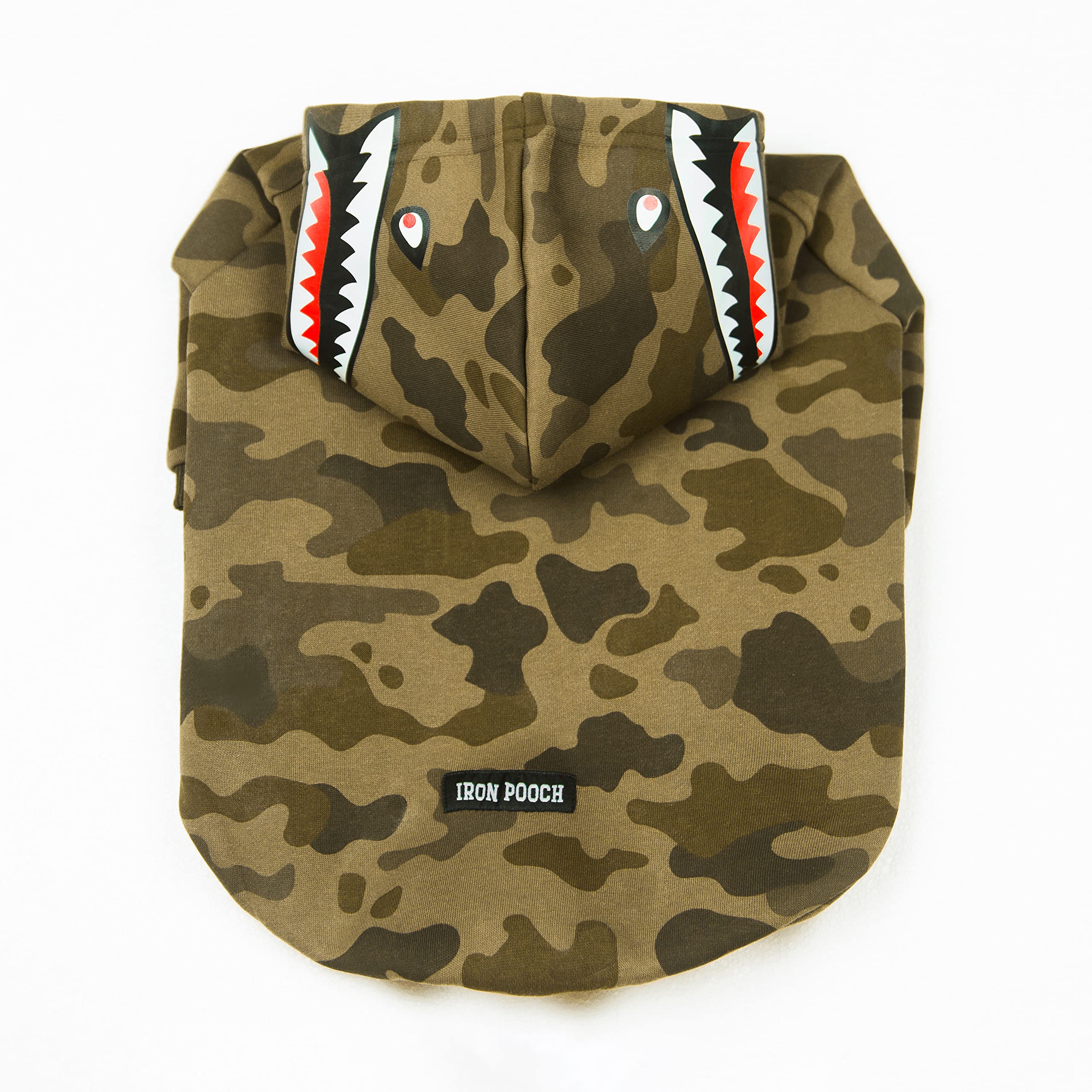 Woof Trails Camo Dog Hoodie Dog Clothes Extra Warm Fleece Lining Stretchy Fit for Small Medium Large Dogs (Camo, Large)