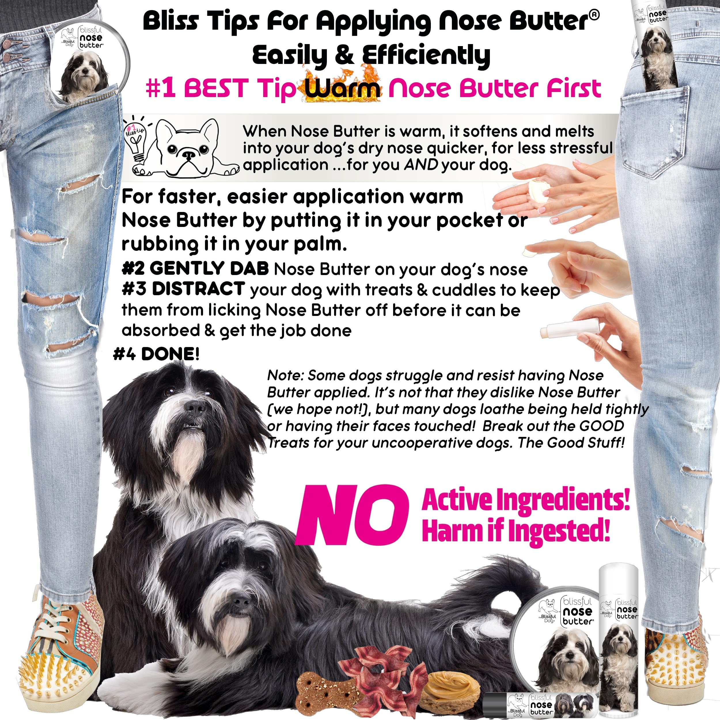The Blissful Dog Tibetan Terrier Unscented Nose Butter - Dog Nose Butter, 2 Ounce