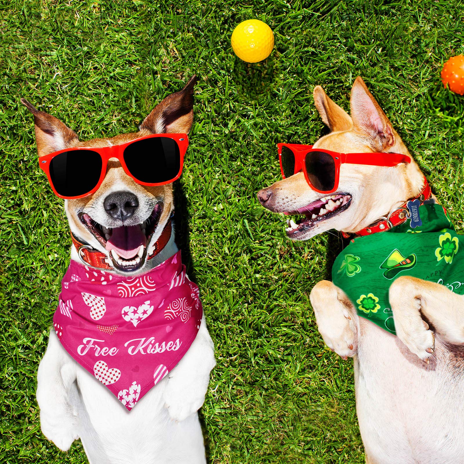 12 Pieces Holiday Dog Bandanas St' Patrick'S Day New Year Easter Day Dog Scarf Birthday Daily Festival Costume Supply Pets Scarf Bandana For Cats Pets Costume(Small)