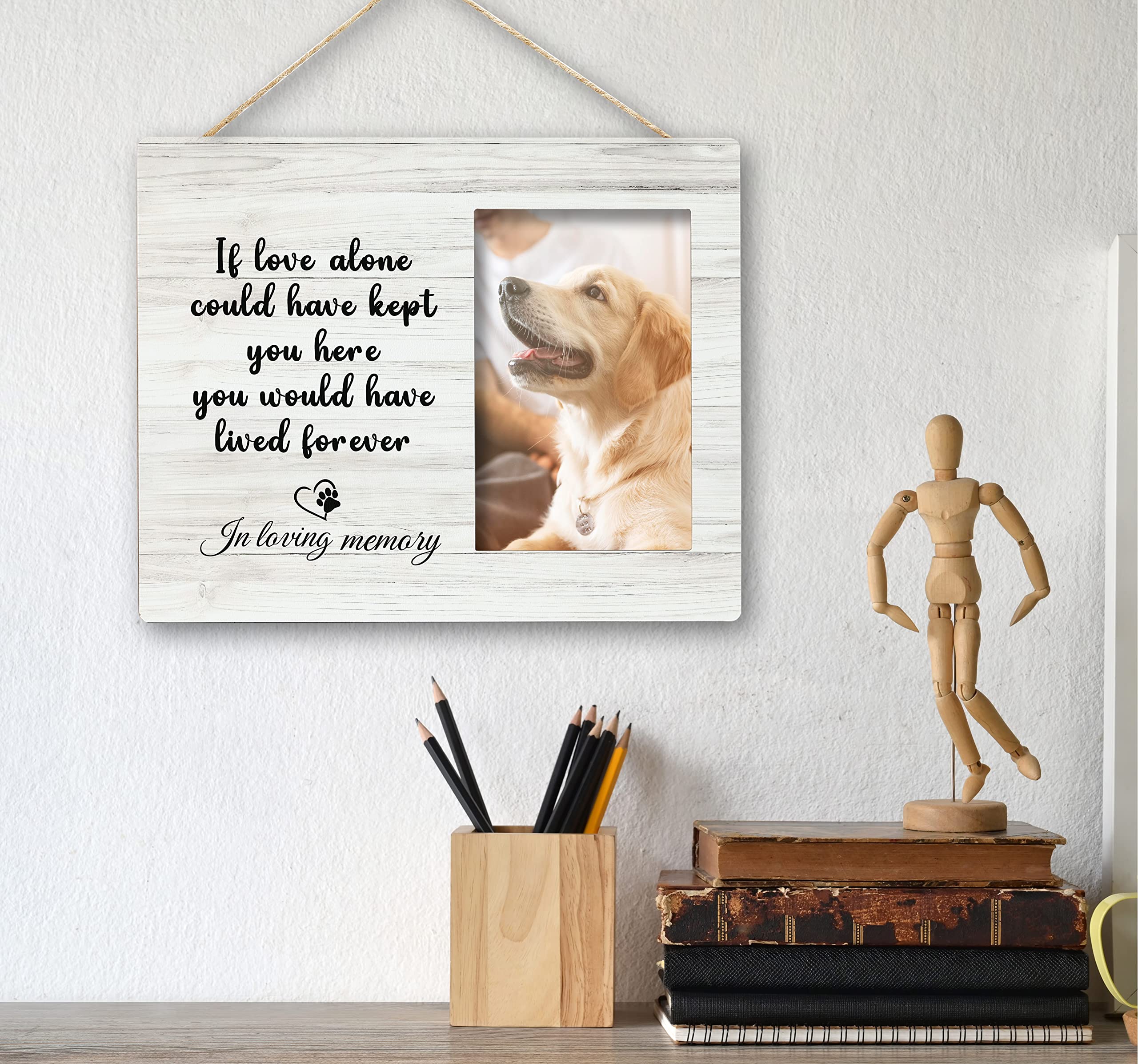 Sradmo Dog Memorial Picture Frame,Dog Frames For Pictures Memorial,Pet Memory Picture Frame,Pet Dog Cat Memorial Photo Frame 4X6