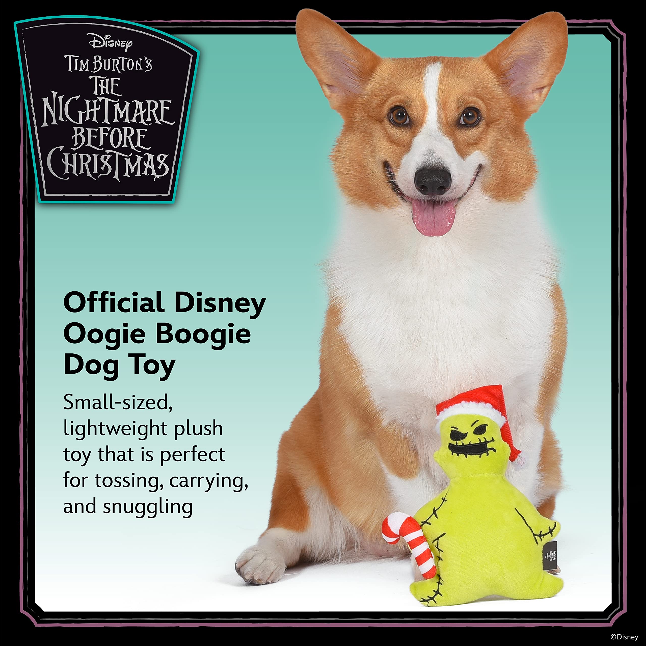 Disney For Pets Tim Burtons Nightmare Before Christmas 6    Holiday Oogie Boogie With Santa Hat Toy For Dogs | Nightmare Before
