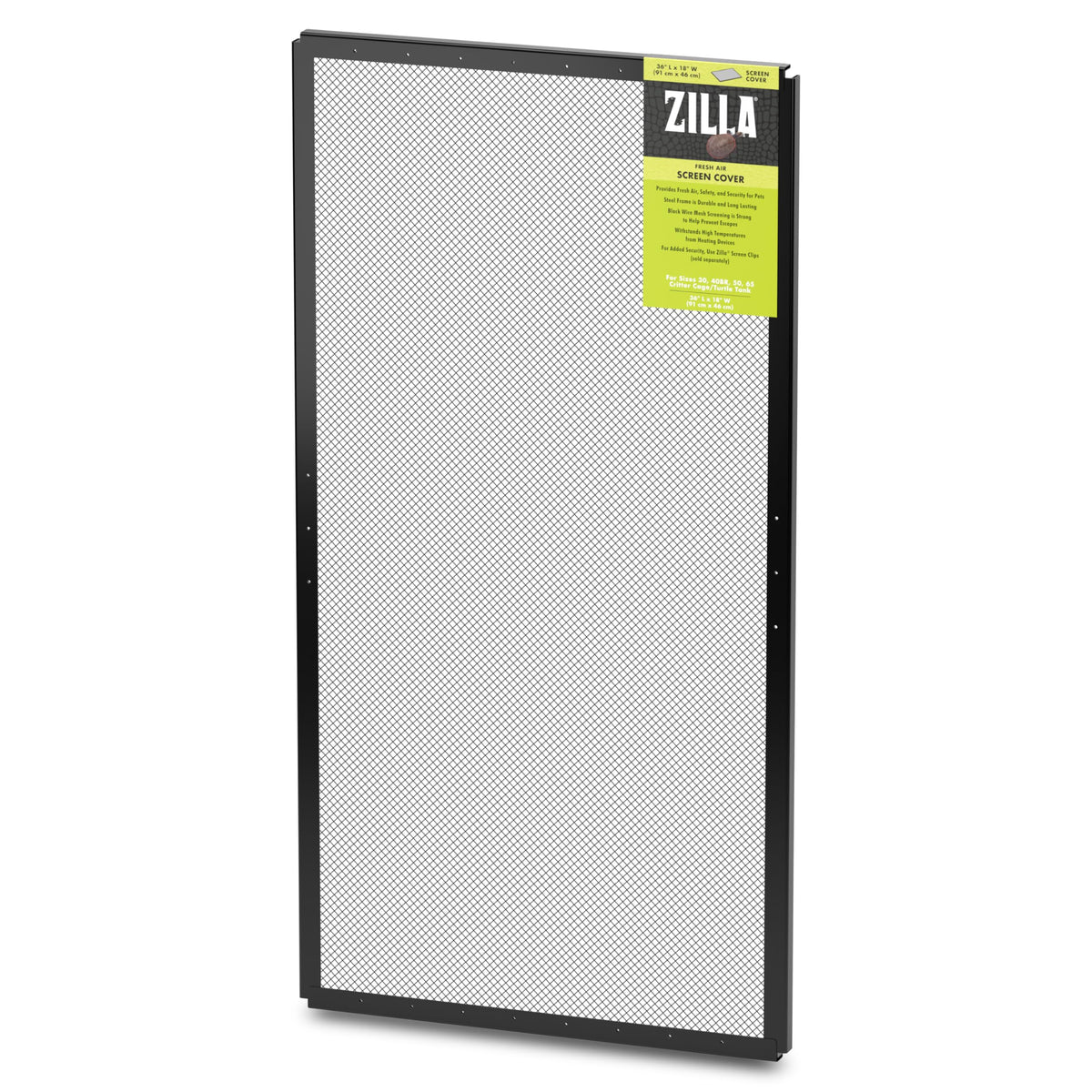 Zilla Pet Reptile Terrarium Fresh Air Screen Cover, 36' X 18'