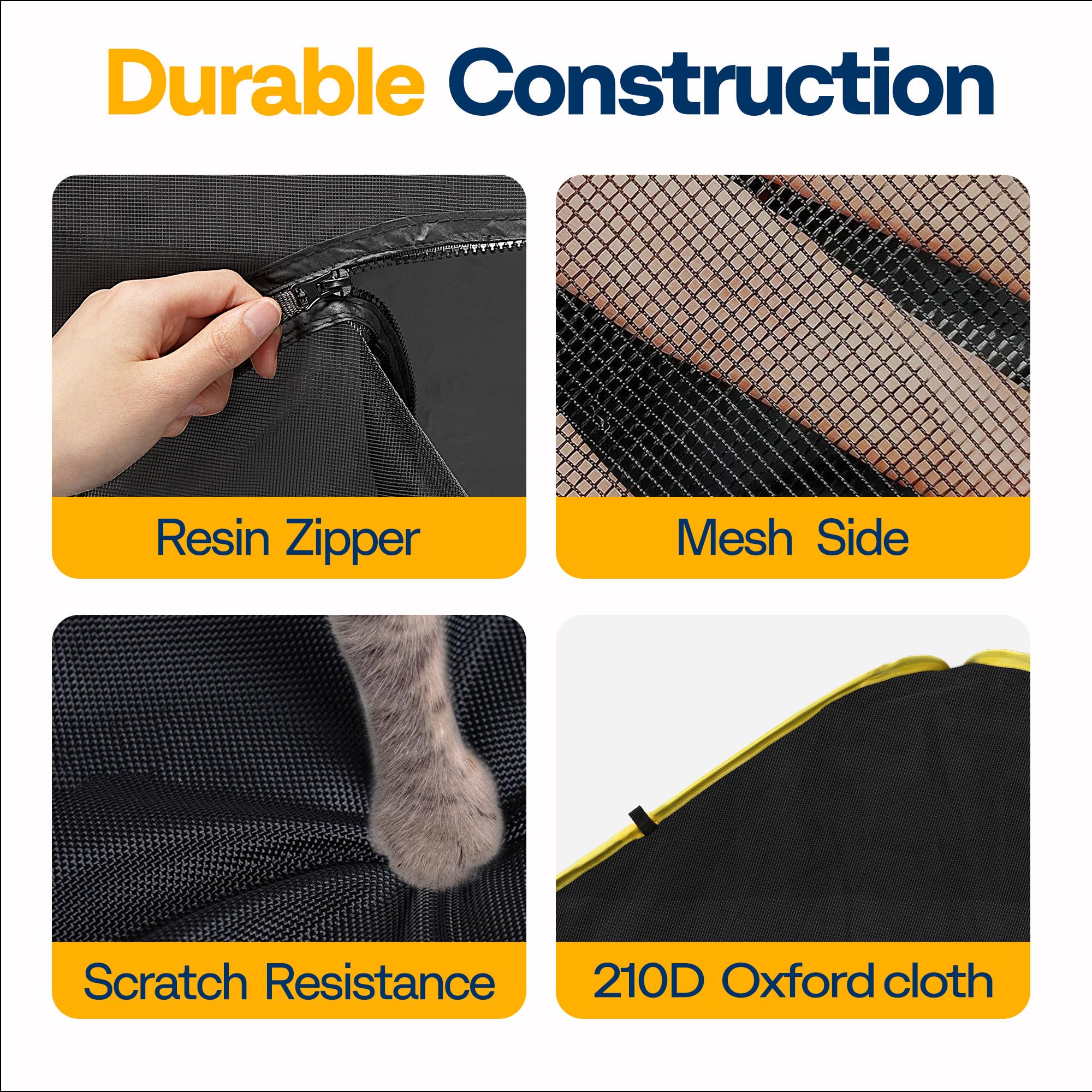 Vivohome Outdoor Cat Enclosures 2-In-1, Portable Catio W/Cat Tent, Circle Playpen Tunnel, For Kitty And Small Animals,W/Storage