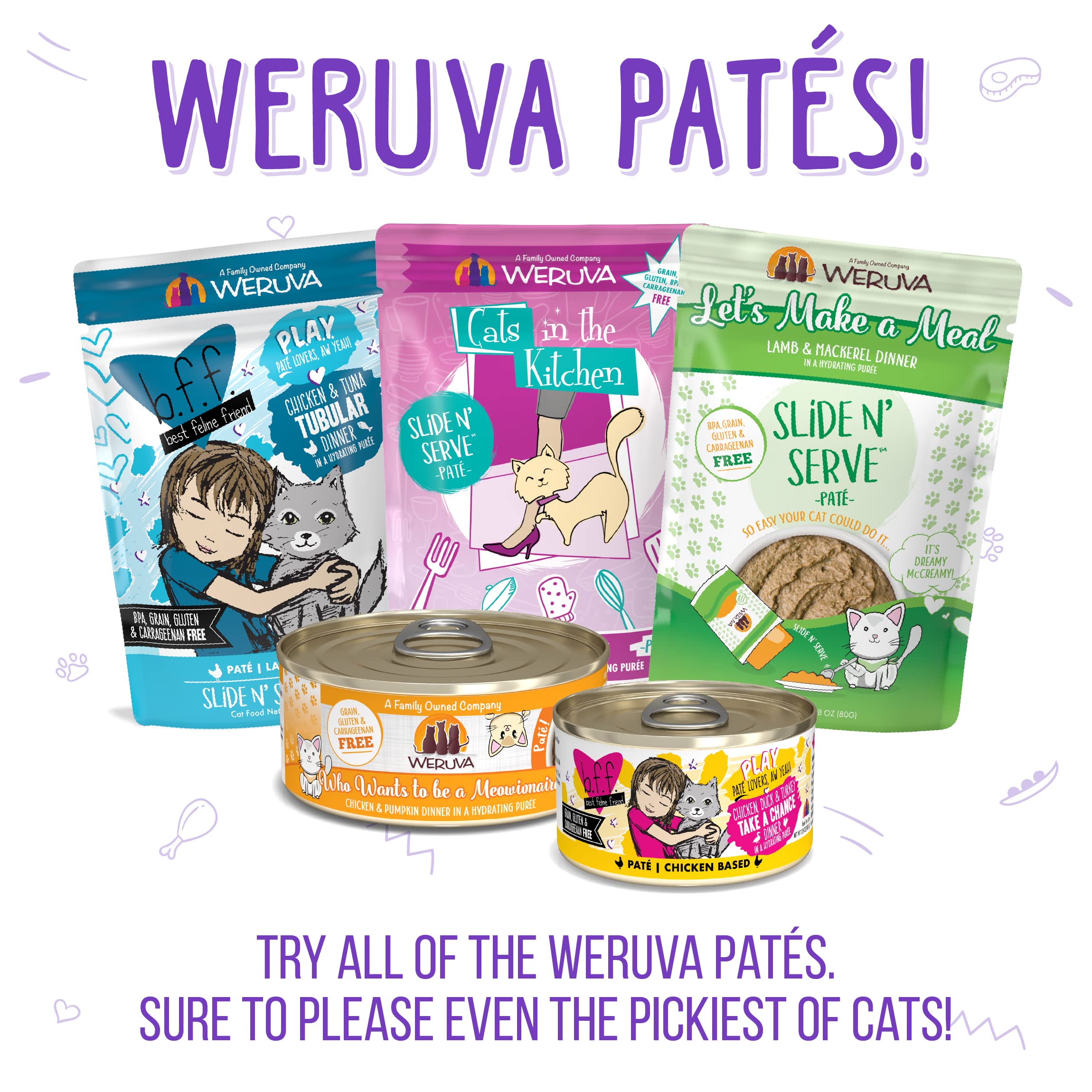 Weruva Classic Cat Pat  , Meal or No Deal! with Chicken & Beef, 3oz Can (Pack of 12)