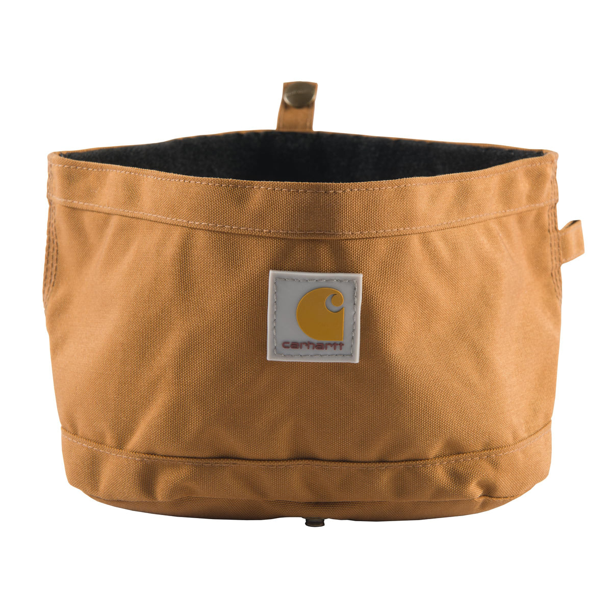 Carhartt Nylon Duck Travel Dog Bowl, Packable Dog Bowl For Food And Water, Carhartt Brown, 10 Cup Capacity