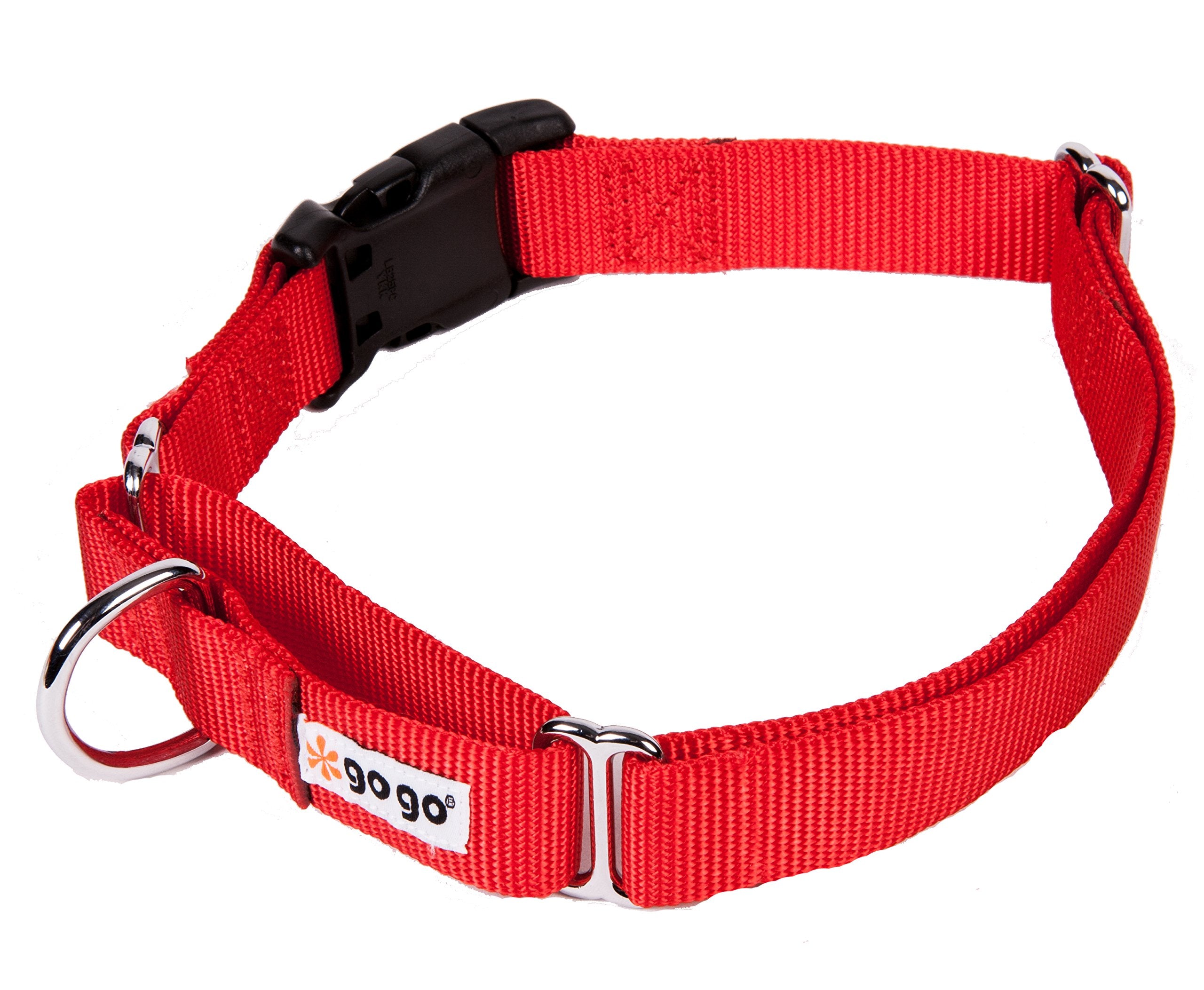 Gogo Pet Products Gogo 3/8-Inch Martingale Dog Collar, X-Small, Red