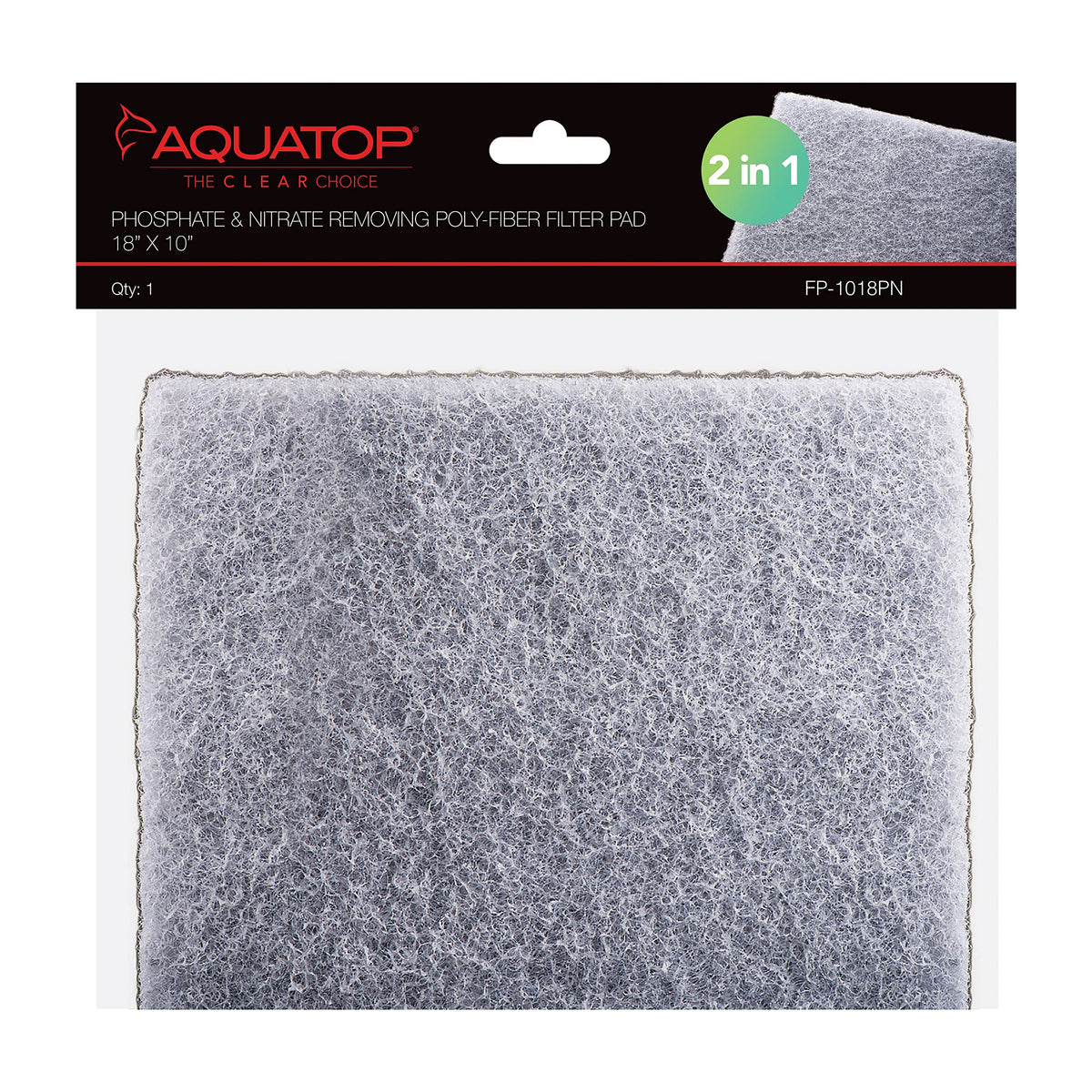 Aquatop 18''X10'' Phosphate & Nitrate Removing Aquarium Filter Pad - Premium Poly Fiber Material, Media For Freshwater And Saltw