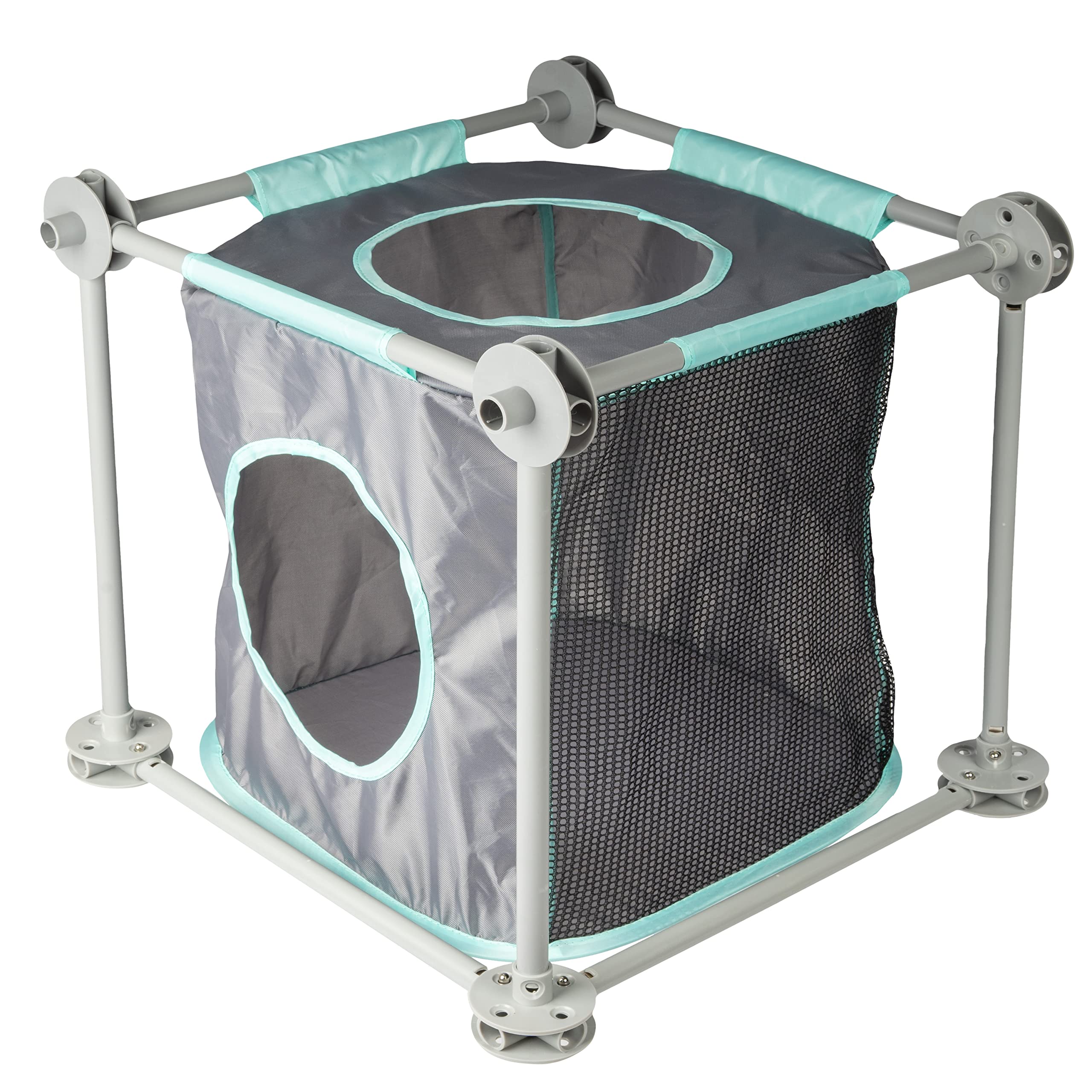 Kitty City Outdoor Catio Furniture Play Kit for Cats - Polyester Cube House, Model 23C-HA018