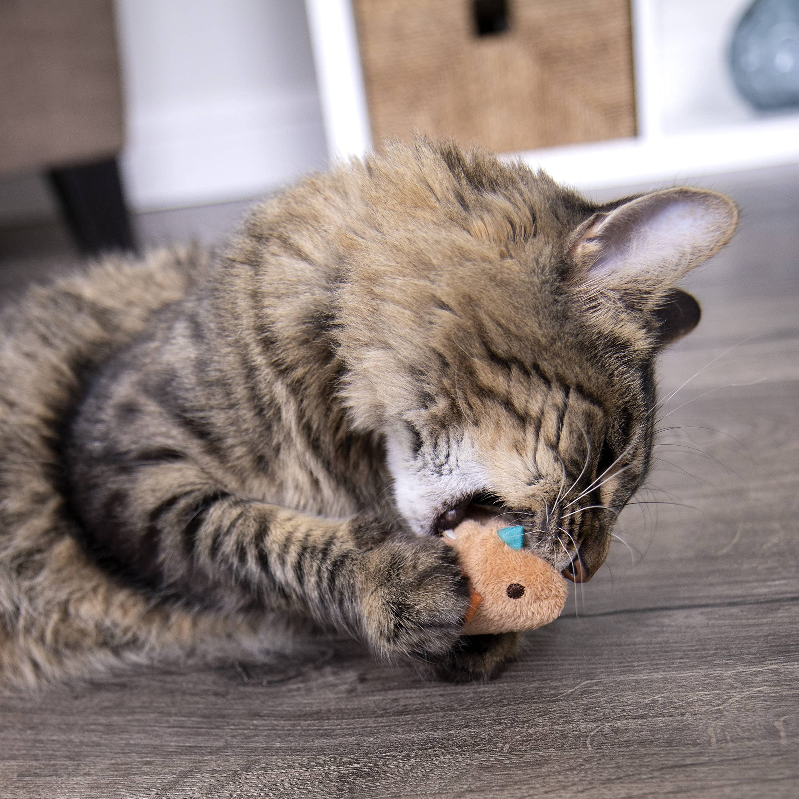 Smartykat Chickadee Chirp Electronic Sound Cat Toy, Contains Catnip, Battery Powered - Light Brown, One Size