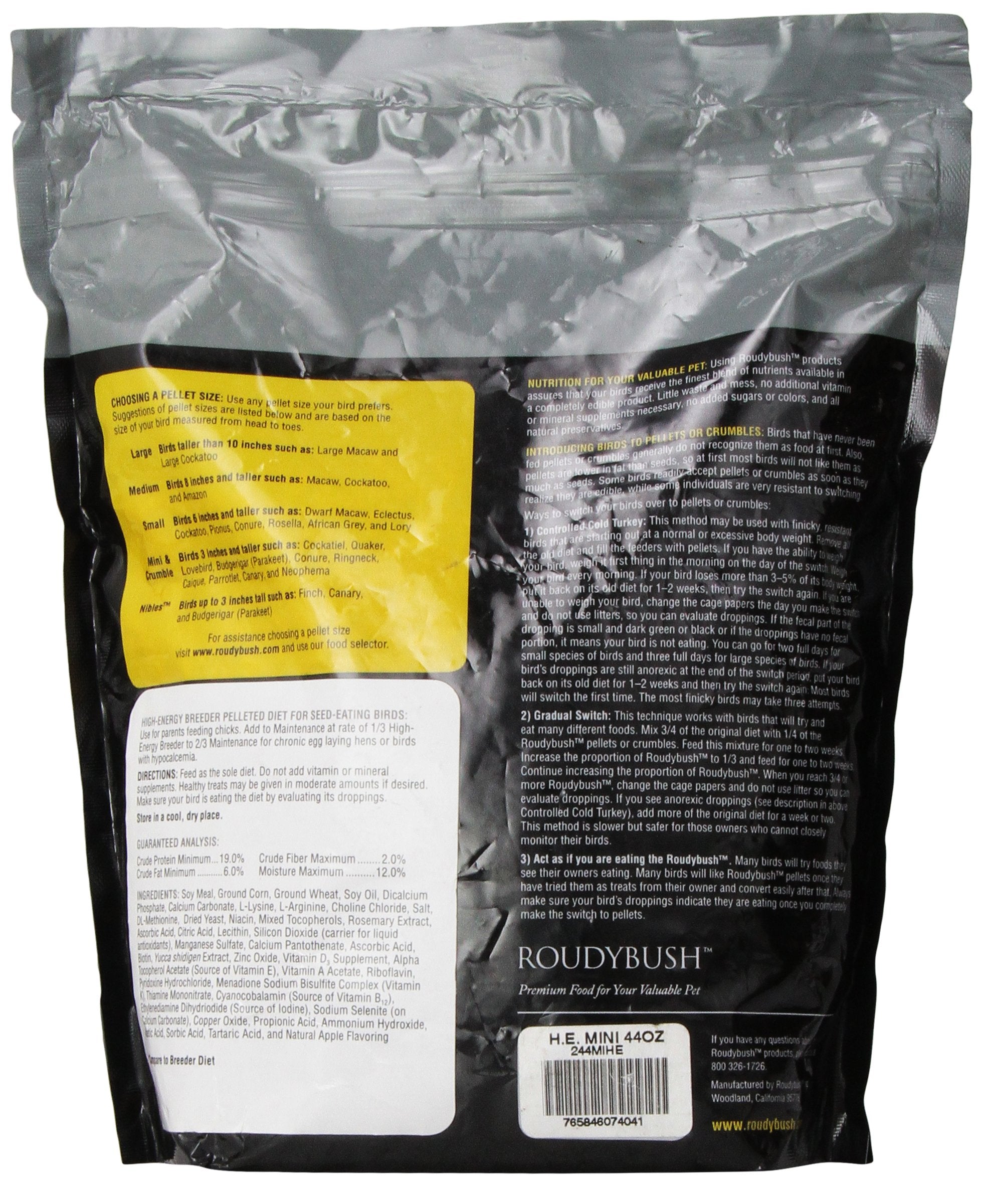 Roudybush High Energy Breeder Bird Food, Mini, 44-Ounce