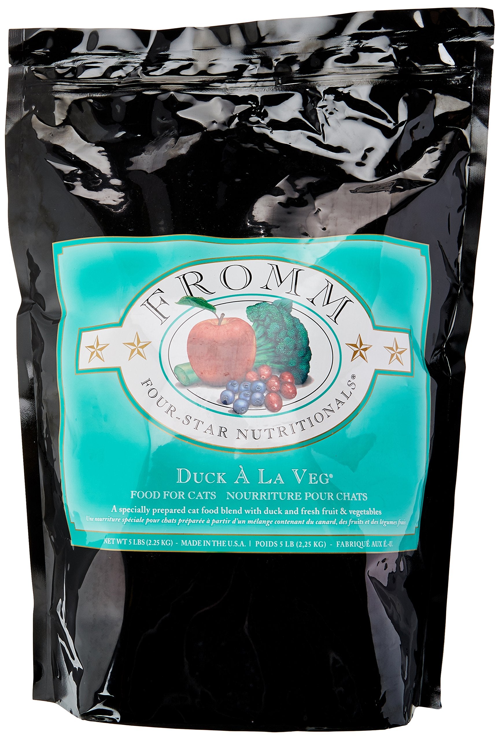 Fromm Four-Star Duck a La Veg Dry Dry Cat Food, 5-Pound Bag