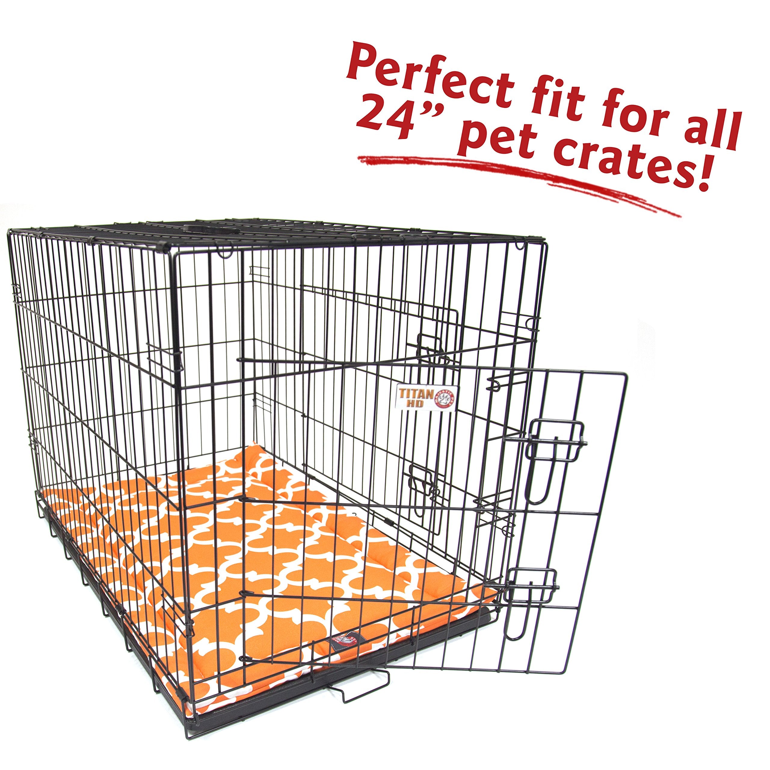 24' Trellis Peach Orange Crate Dog Bed Mat By Majestic Pet Products