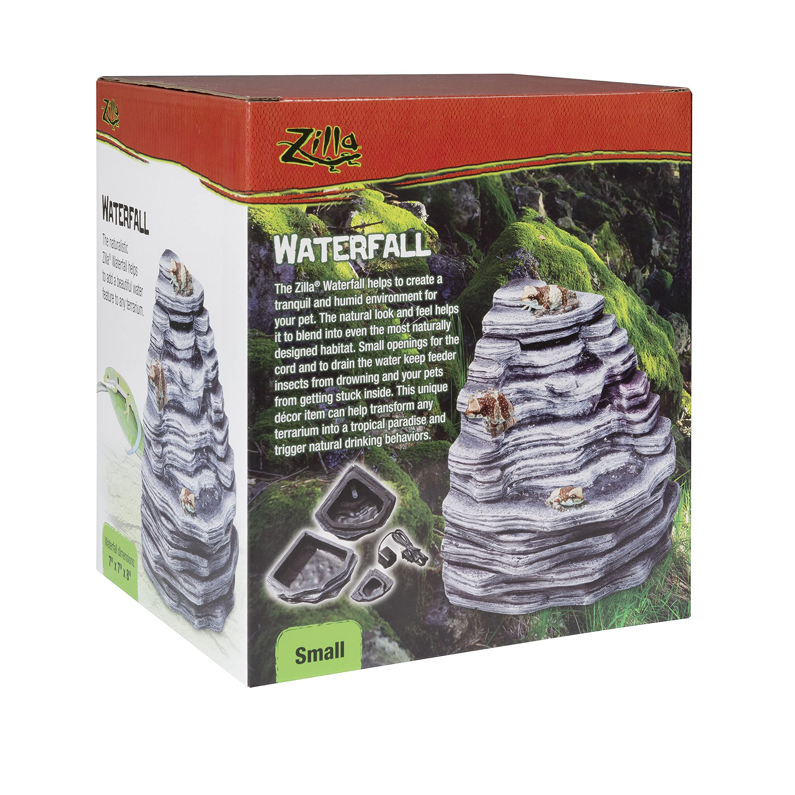 Zilla Pet Reptile Terrarium Waterfall Décor, Small