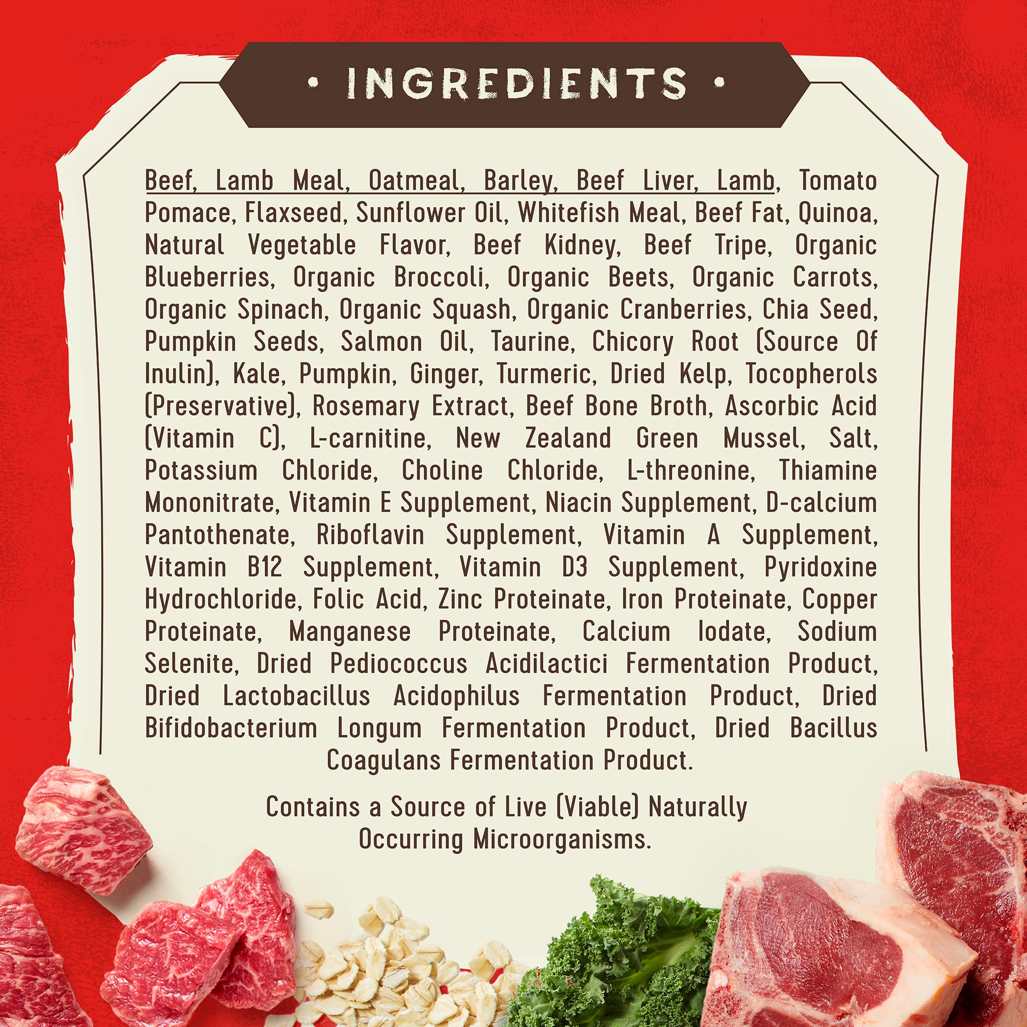 Stella & Chewys SuperBlends Raw Coated Wholesome Grains Grass-Fed Beef, Beef Liver & Lamb Recipe with Superfoods, 3.5 lb. Bag
