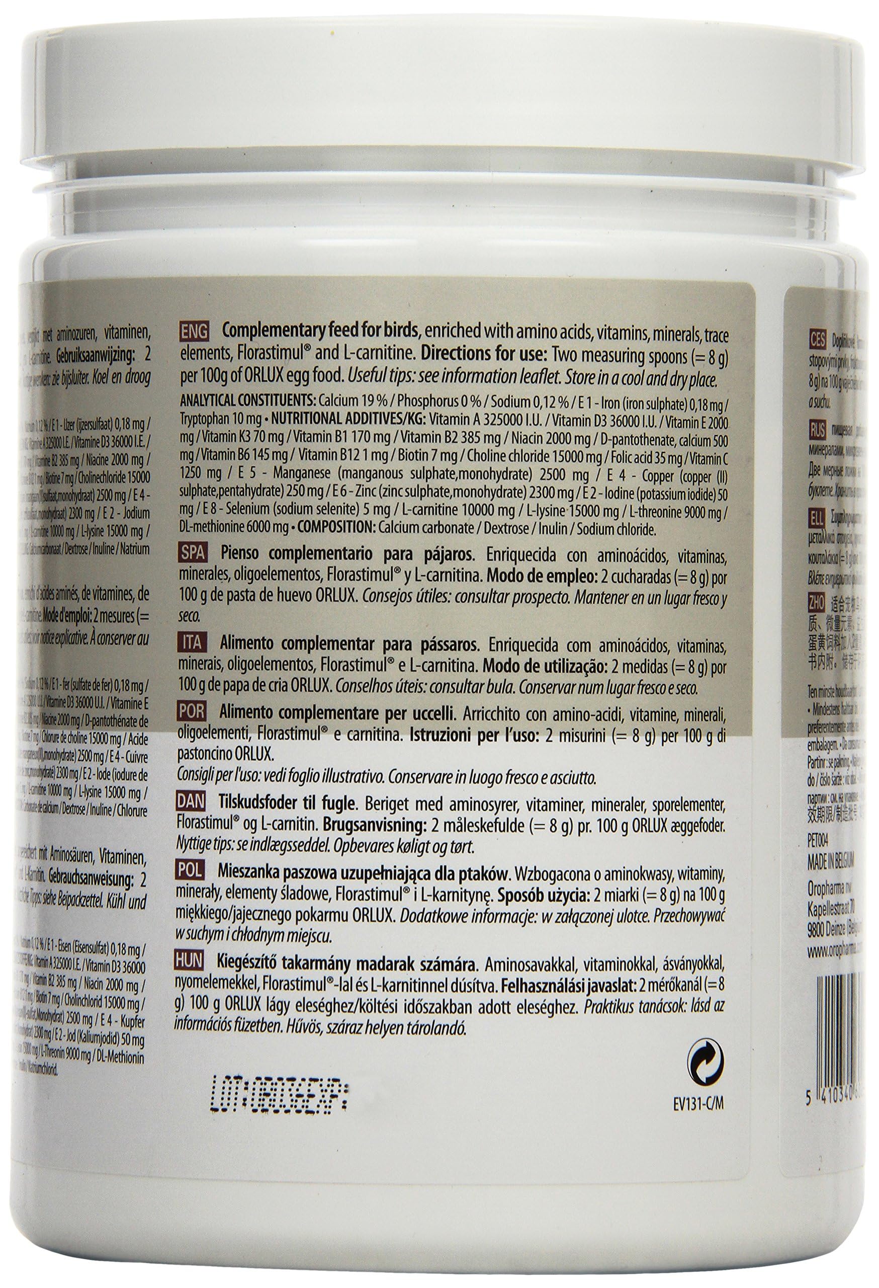 Nobby Oropharma Opti Breed Bird Supplement - 500g (1.1 lb) - Brown, Model 20086