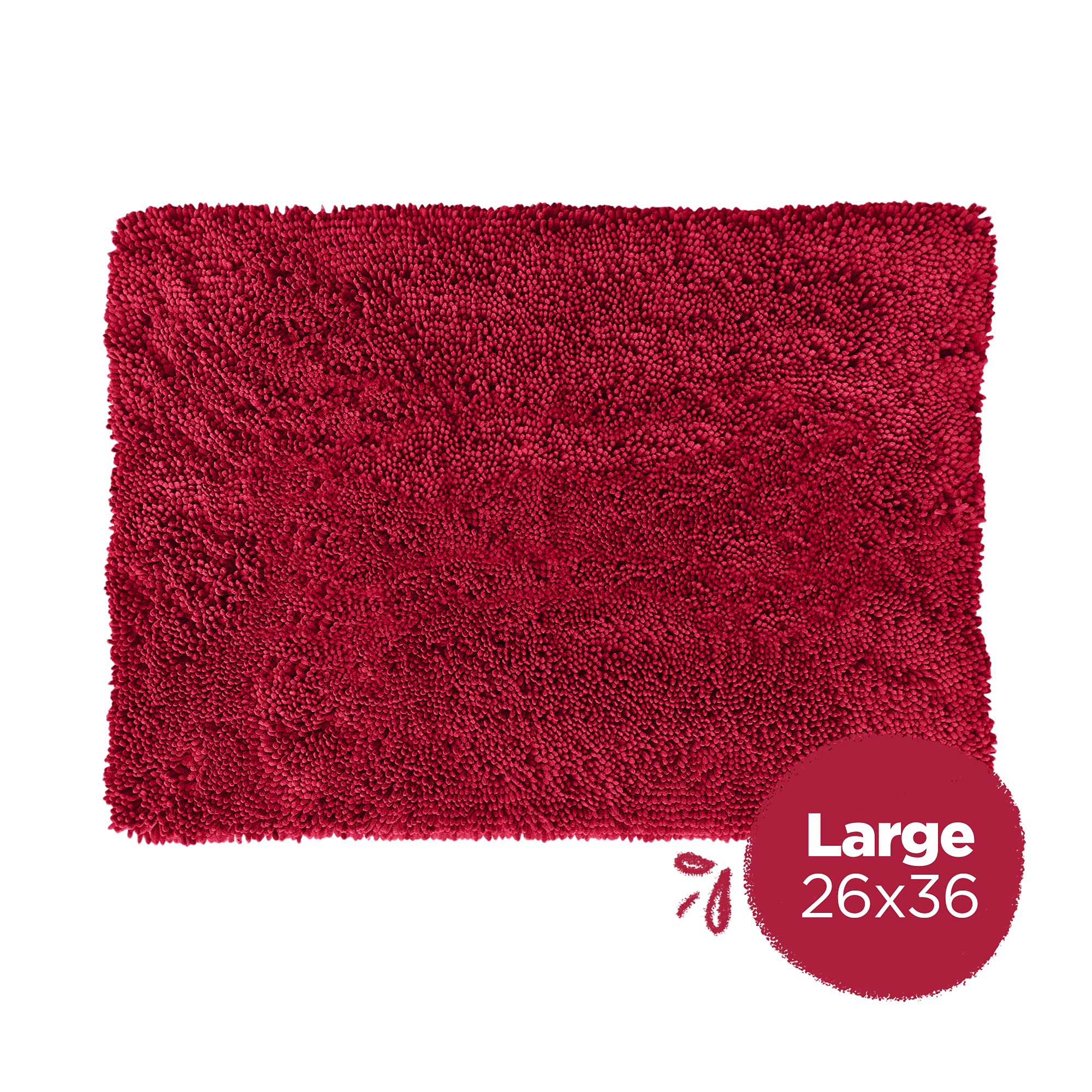 Soggy Doggy Doormat with Plain Design, Microfiber Chenille Indoor Wet Dog Mat for Muddy Paws and Drying, Ultra-Absorbent Dog Mat