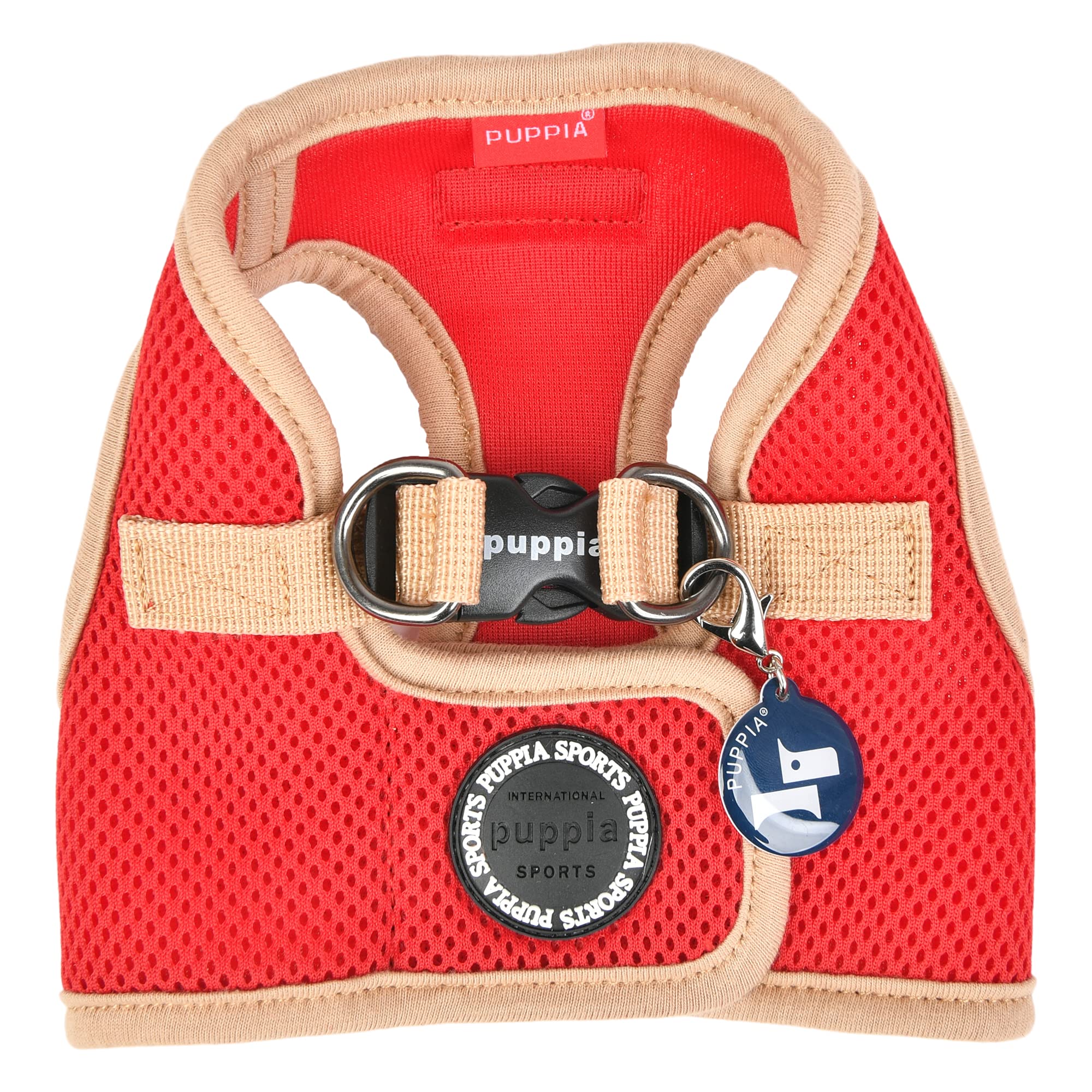 Puppia Soft Vest Dog Harness Ii Mesh Step-In All Season No Pull No Choke Walking Training For Small & Medium Dog - Red - Xxl