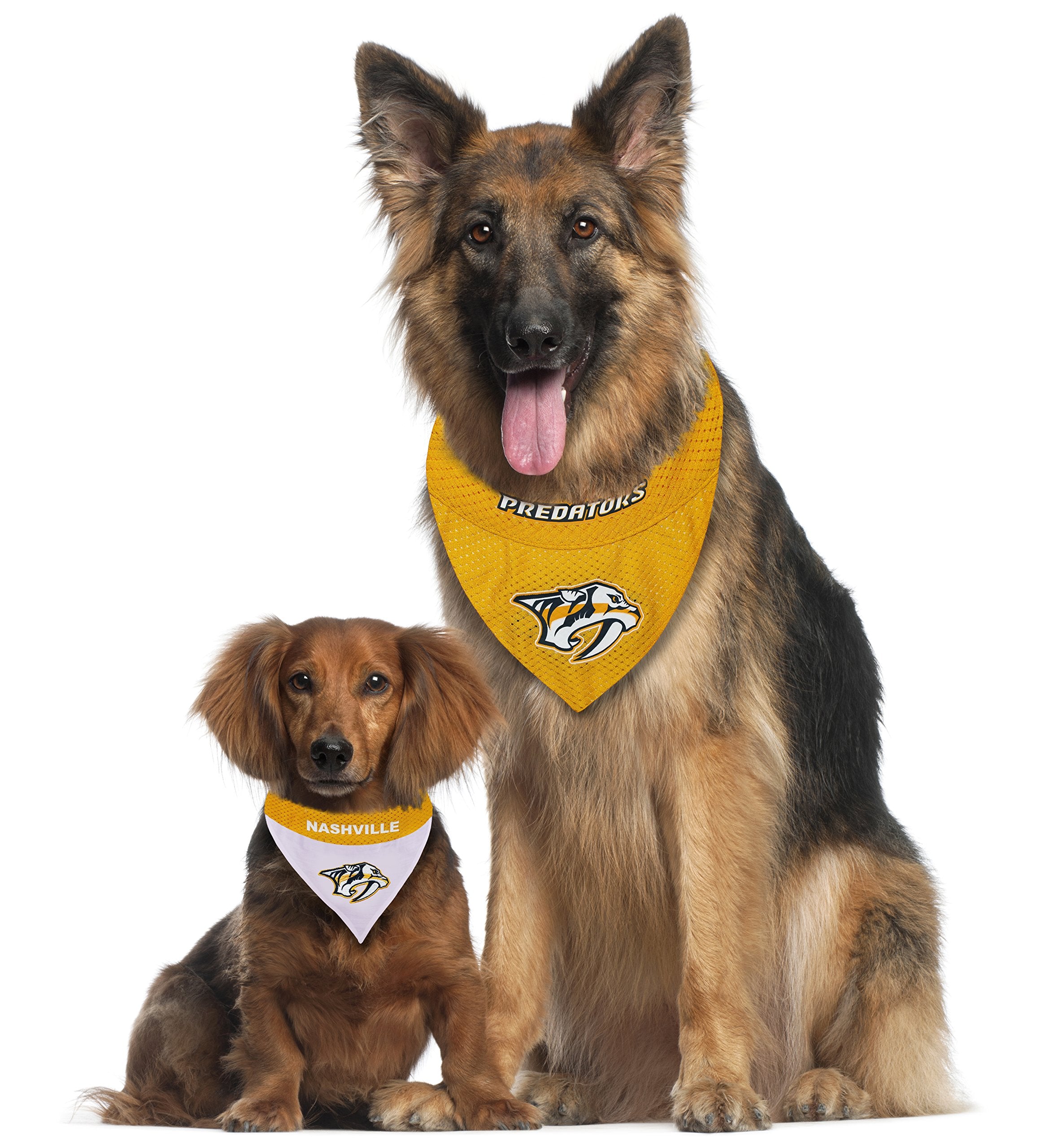 NHL NASHVILLE PREDATORS BANDANA for DOGS & CATS, Large/X-Large. - Cute & Stylish Bandana! The Perfect HOCKEY FAN Scarf Bandana,