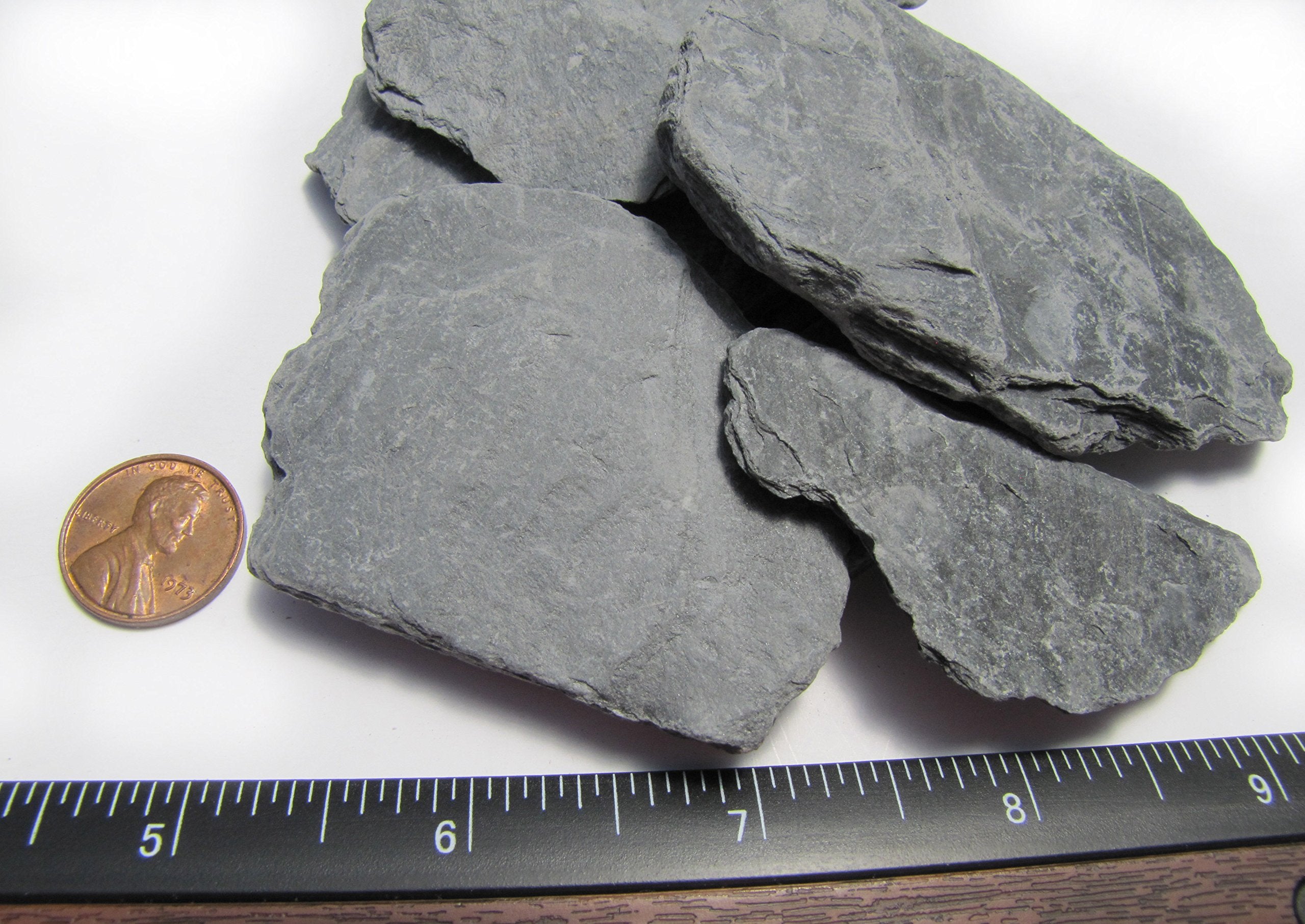 Natural Slate Stone 1 to 3 Inches - USA Sourced and Packaged for Aquascaping Aquariums, Terrariums, Paludariums, Reptile Enclosu