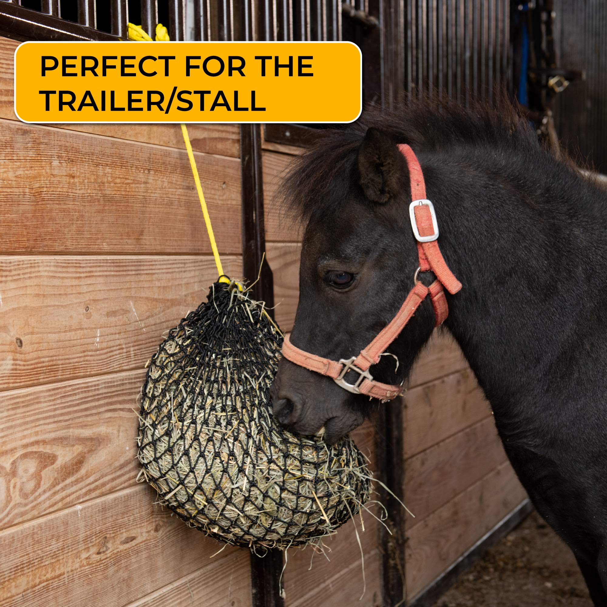 Texas Haynet - Extra Small Slow Feed Hay Net With 1 Inch Holes, Easily Holds 1-2 Flakes