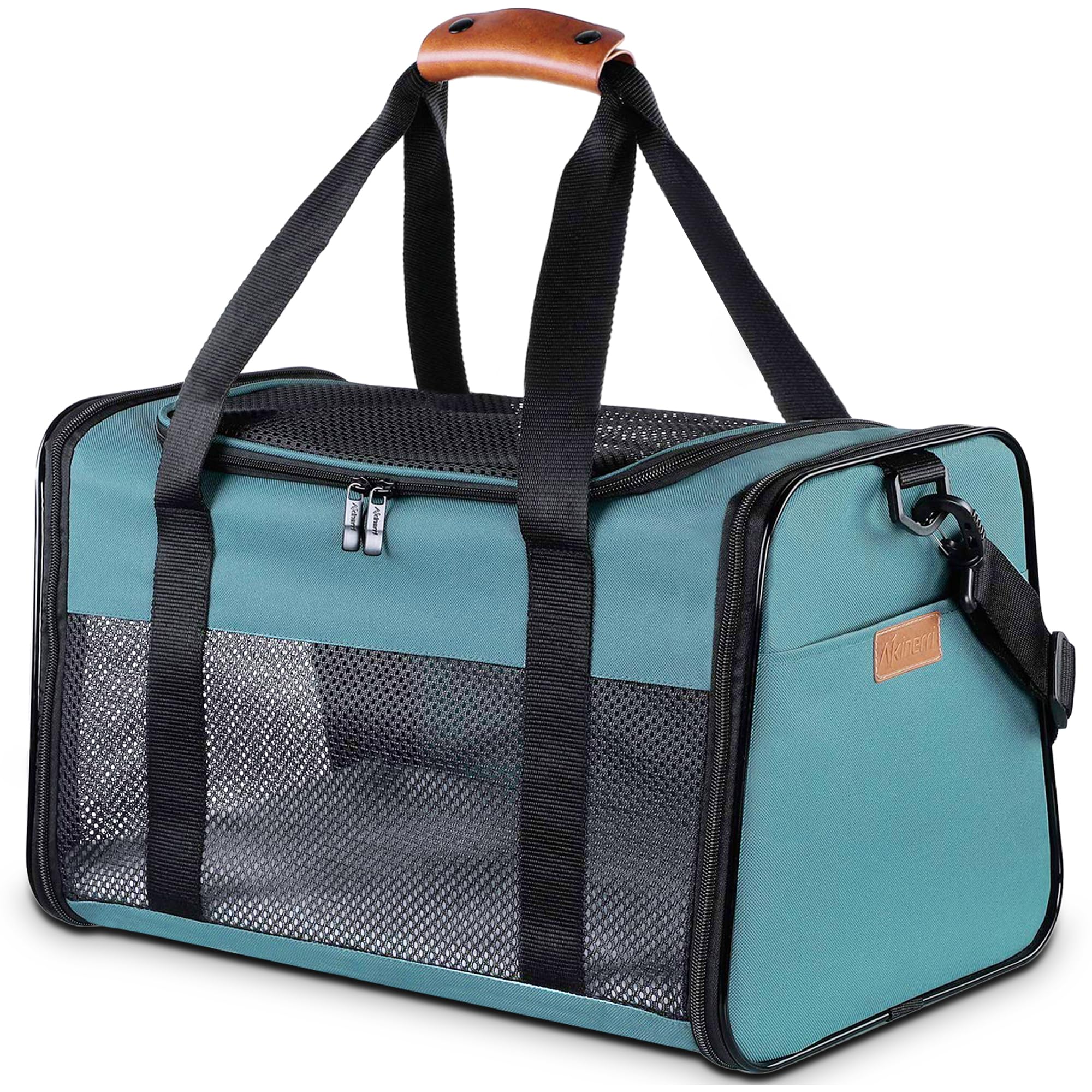 Akinerri Airline Approved Pet Carriers,Soft Sided Collapsible For Travel, Puppy, Small Medium Cats