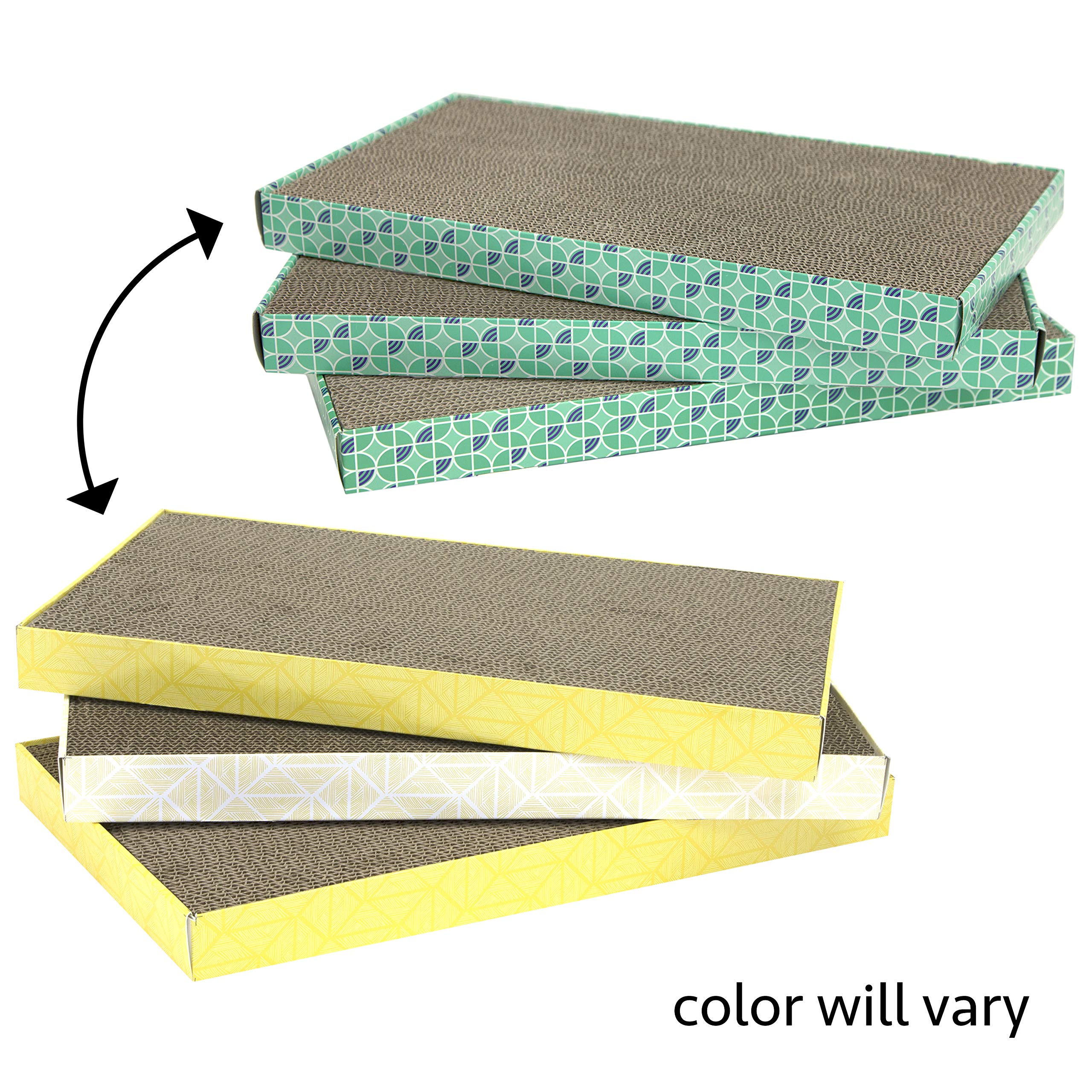 Kitty City Xl Wide Corrugate Cat Scratchers 3 Pieces, Cat Scratching, Cat Scratch Pad, Door Clips, Furniture Protectors From Cat Scratching