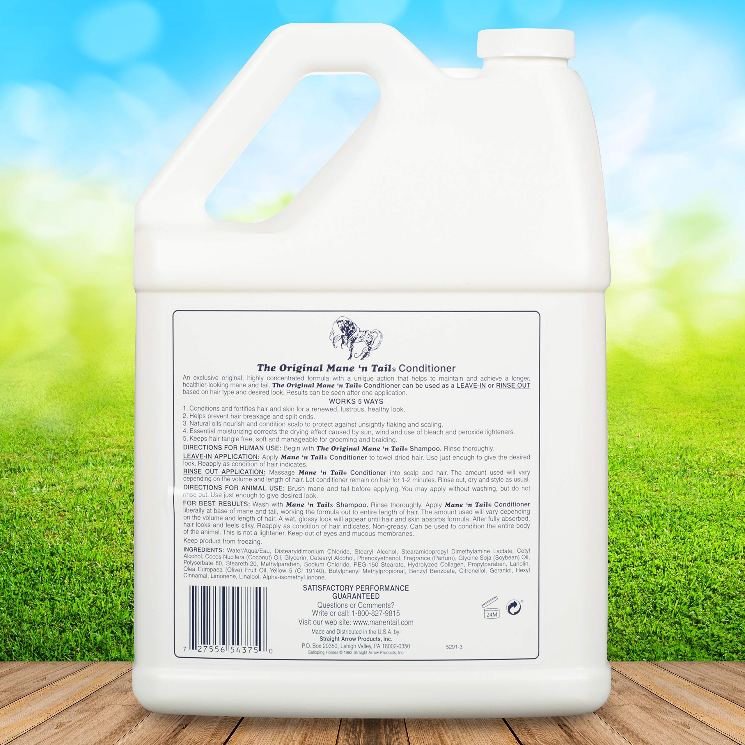 Mane 'N Tail Conditioner Gallon, For Soft Silky Hair. For Horses And Humans! (128 Fl Oz)