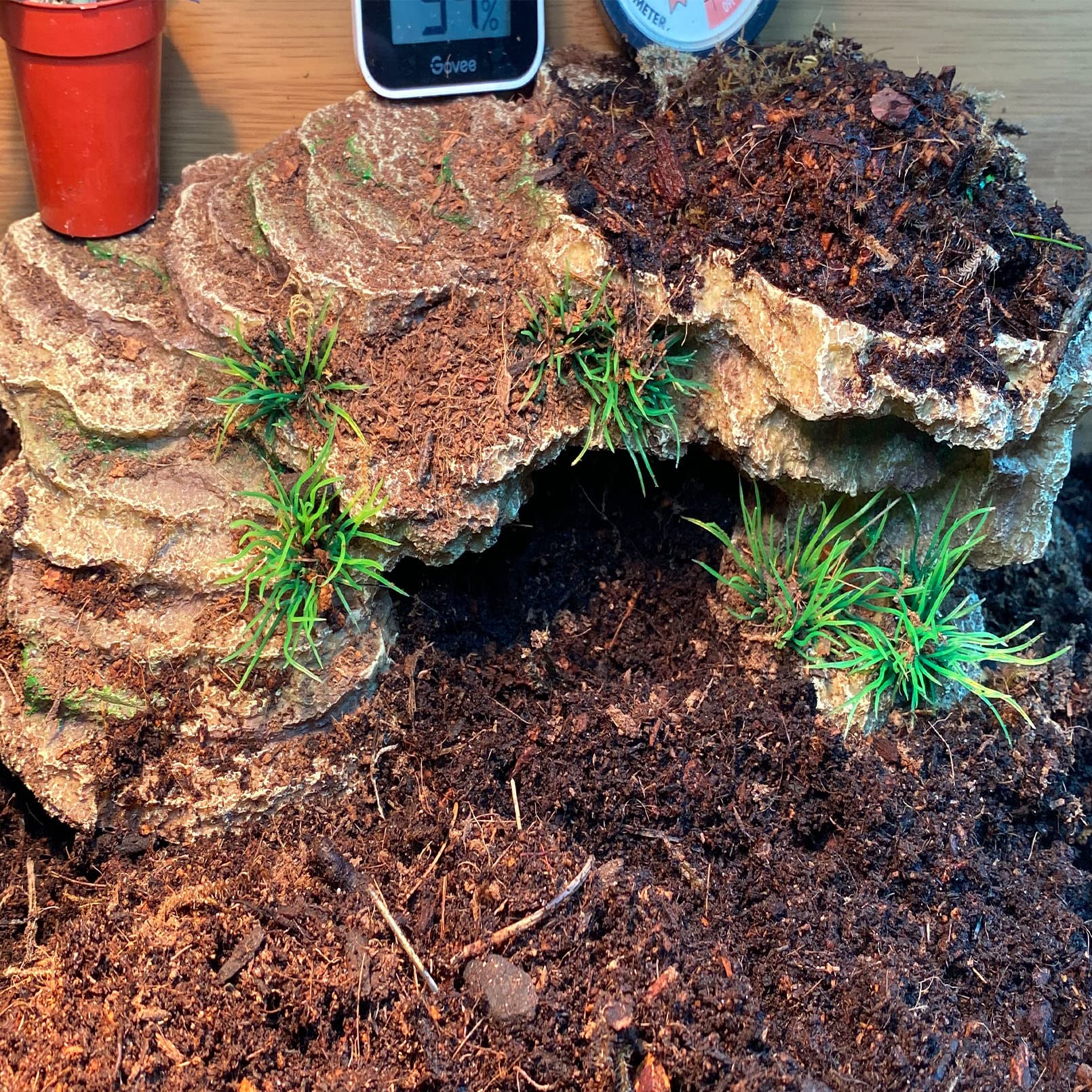 kathson Turtle Basking Platform,Tortoise Resin Climbing Rock Rectangular Resting Terrace Tank Accessories,Reptiles Dock Hide Cav