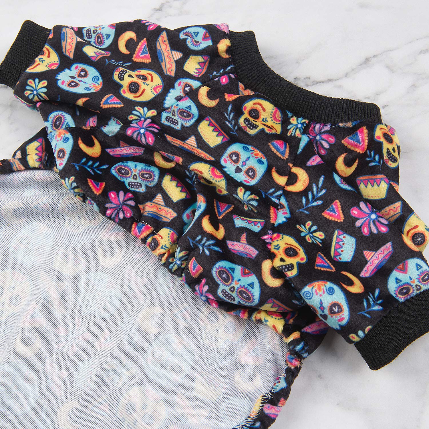 Cutebone Halloween Dog Pajamas Coco Skulls Dog Apparel Dog Jumpsuit Pet Clothes Pajamas P73Xxl