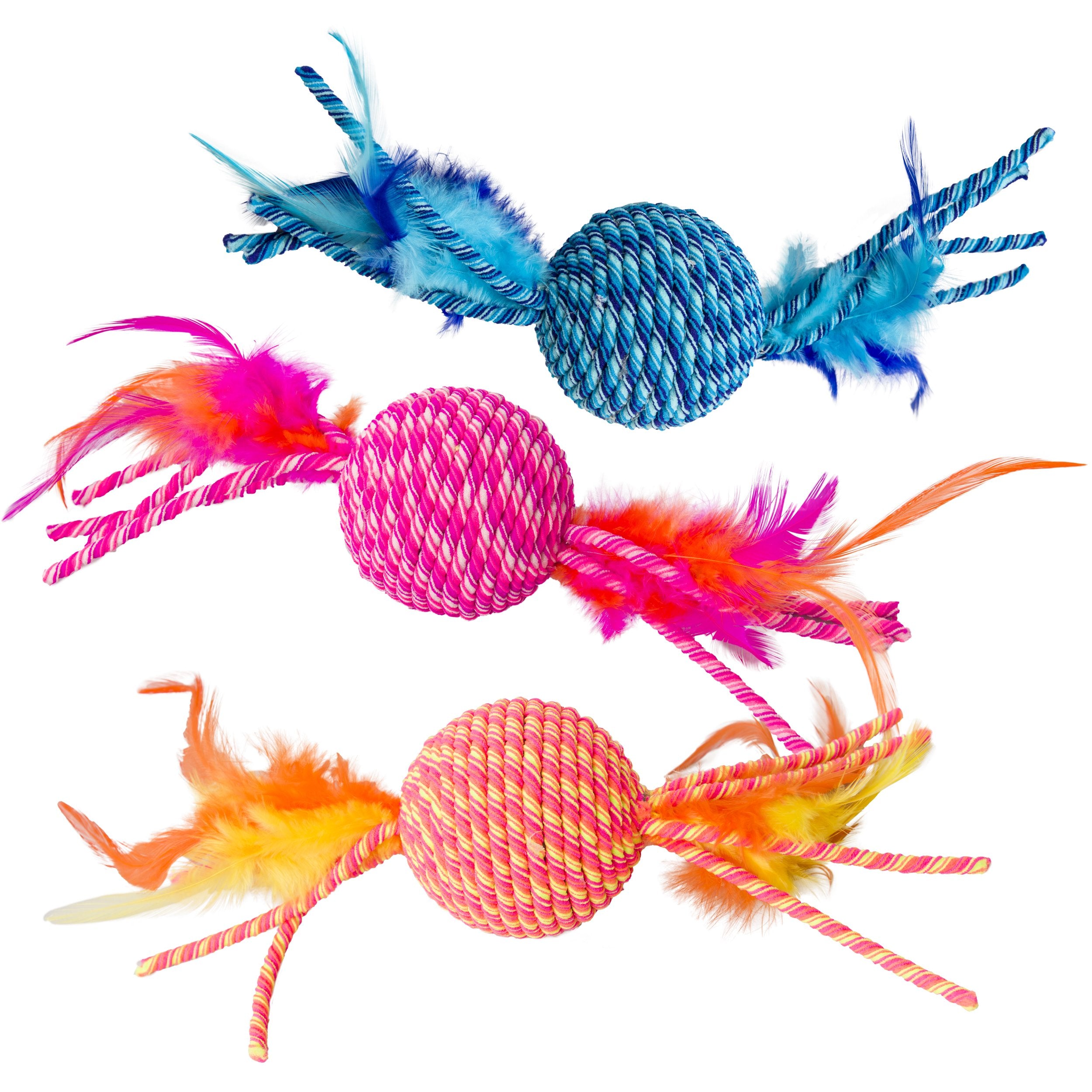 Elasteeez Ball/Feathers Cat Toy