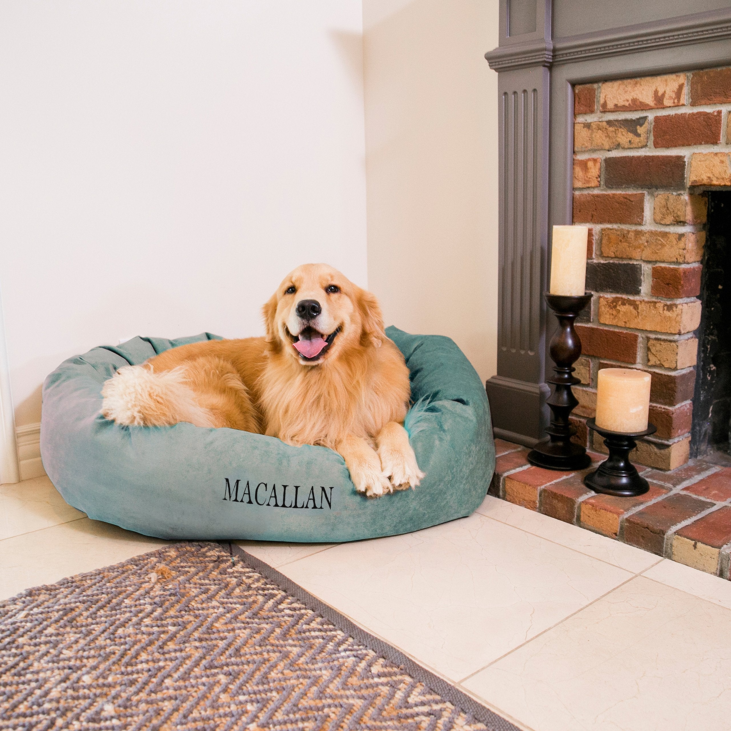 Majestic Pet Personalized Villa Shredded Memory Foam Mix Calming Dog Bed - Washable, Cozy Soft Round Bed With Spine Support - Fl